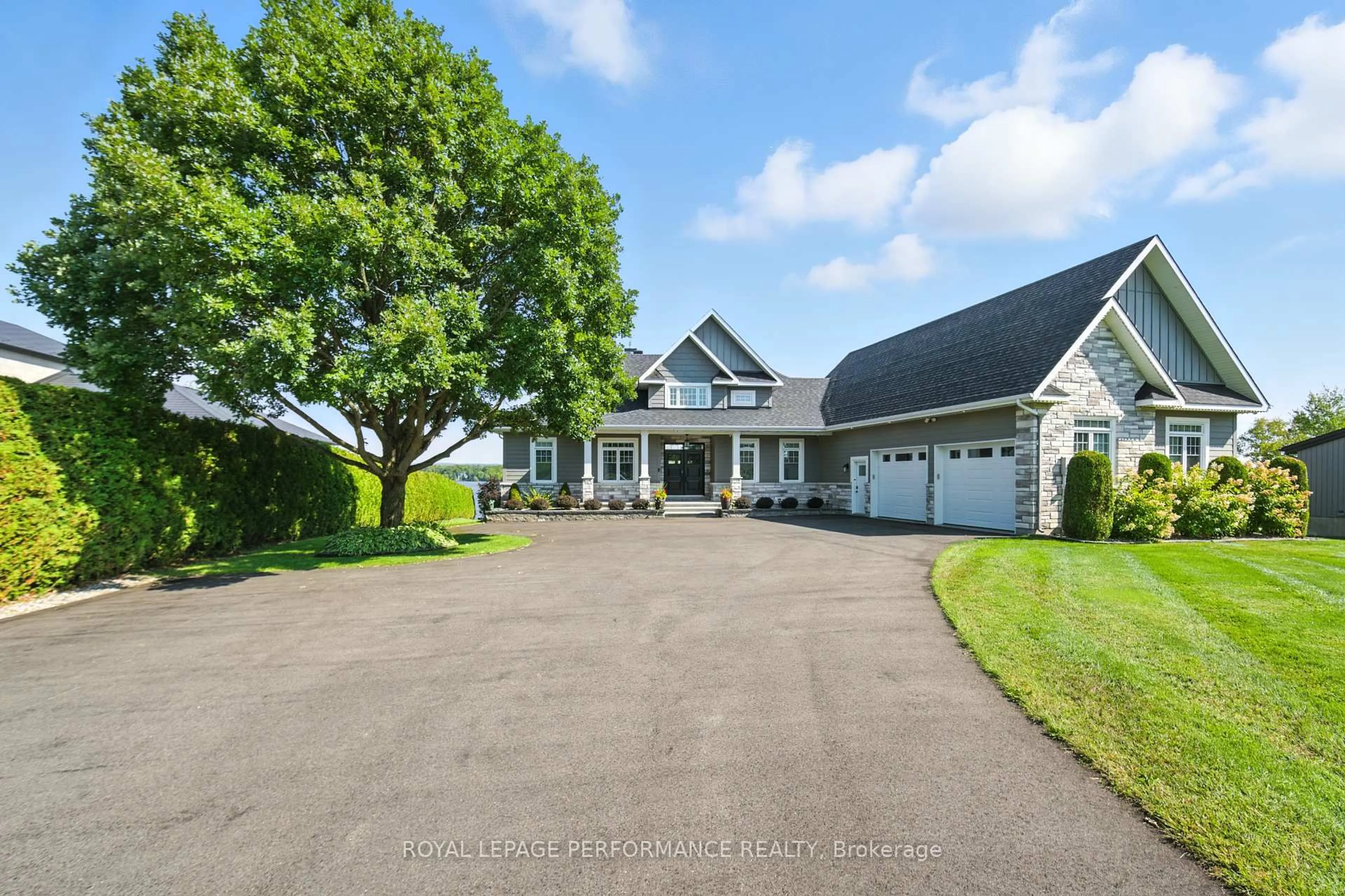 A pic from outside/outdoor area/front of a property/back of a property/a pic from drone, street for 3745 Front Rd, Hawkesbury Ontario K6A 2W5