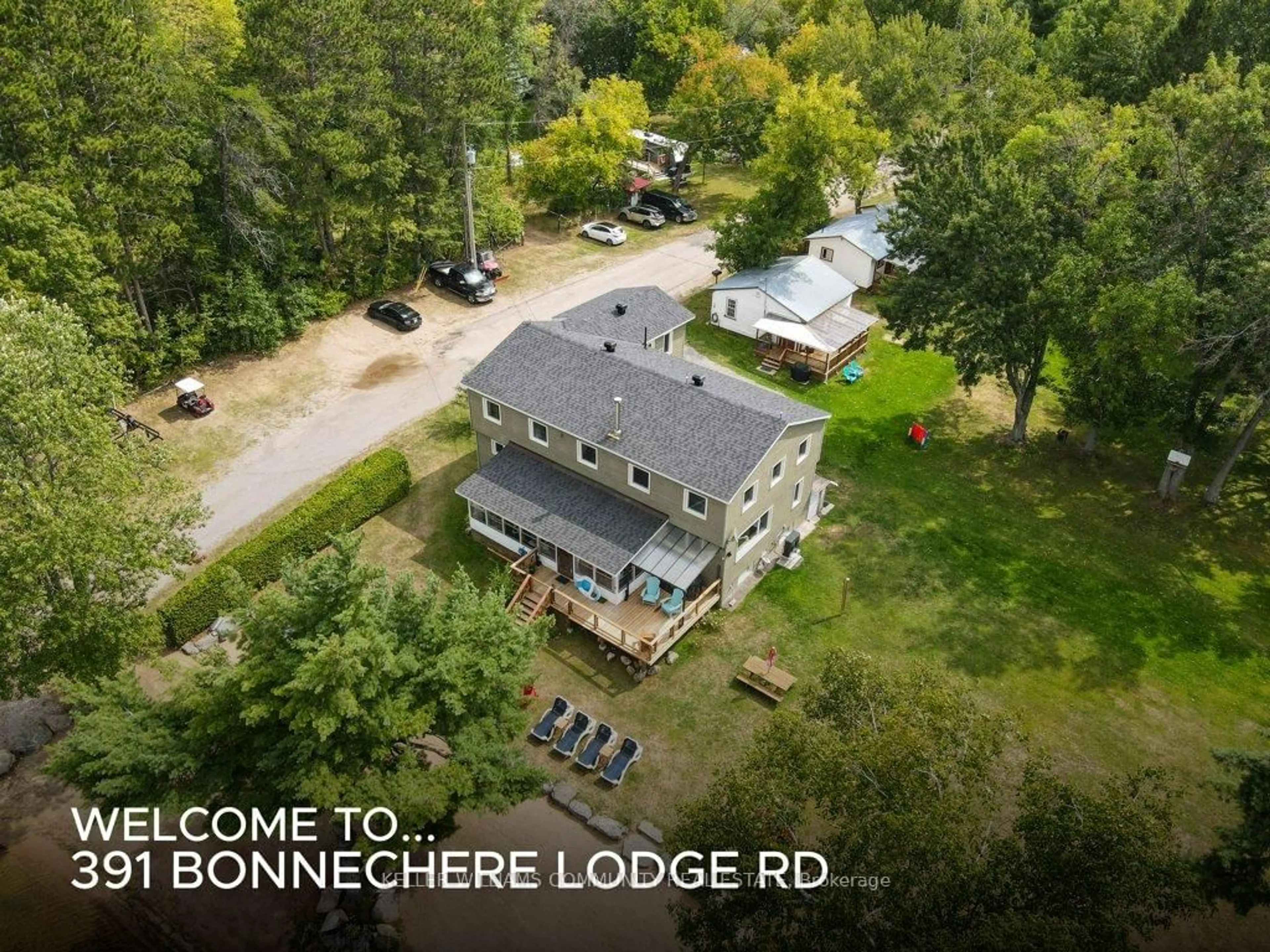 A pic from outside/outdoor area/front of a property/back of a property/a pic from drone, building for 391 Bonnechere Rd, Killaloe Ontario K0J 2A0