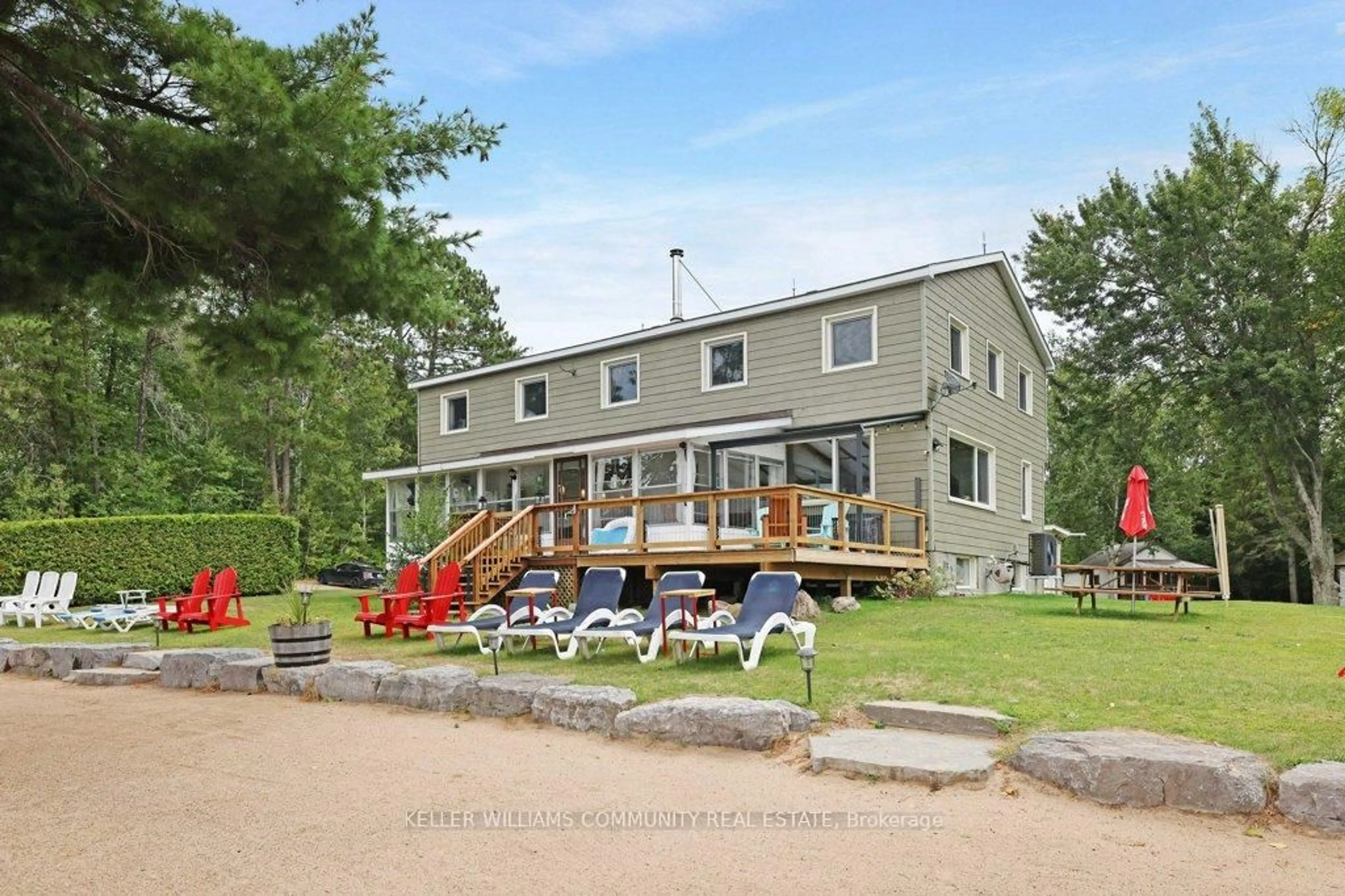 Patio, water/lake/river/ocean view for 391 Bonnechere Rd, Killaloe Ontario K0J 2A0
