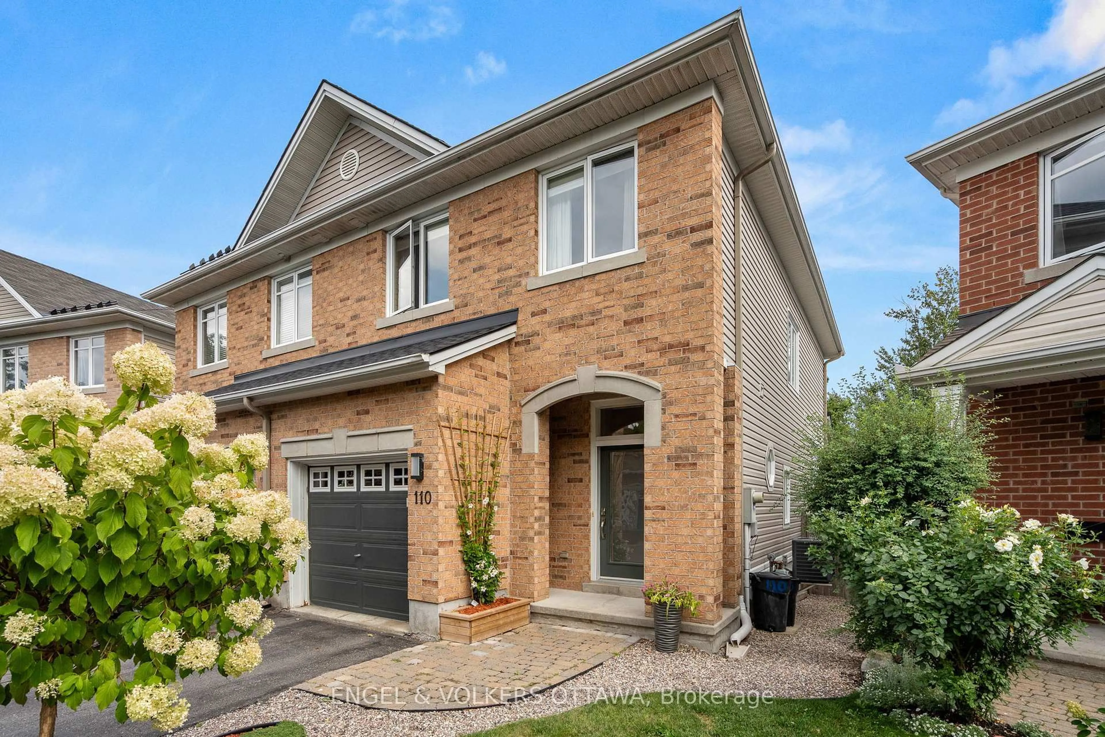 Home with brick exterior material, street for 110 Encore Private, Ottawa Ontario K2E 0A2