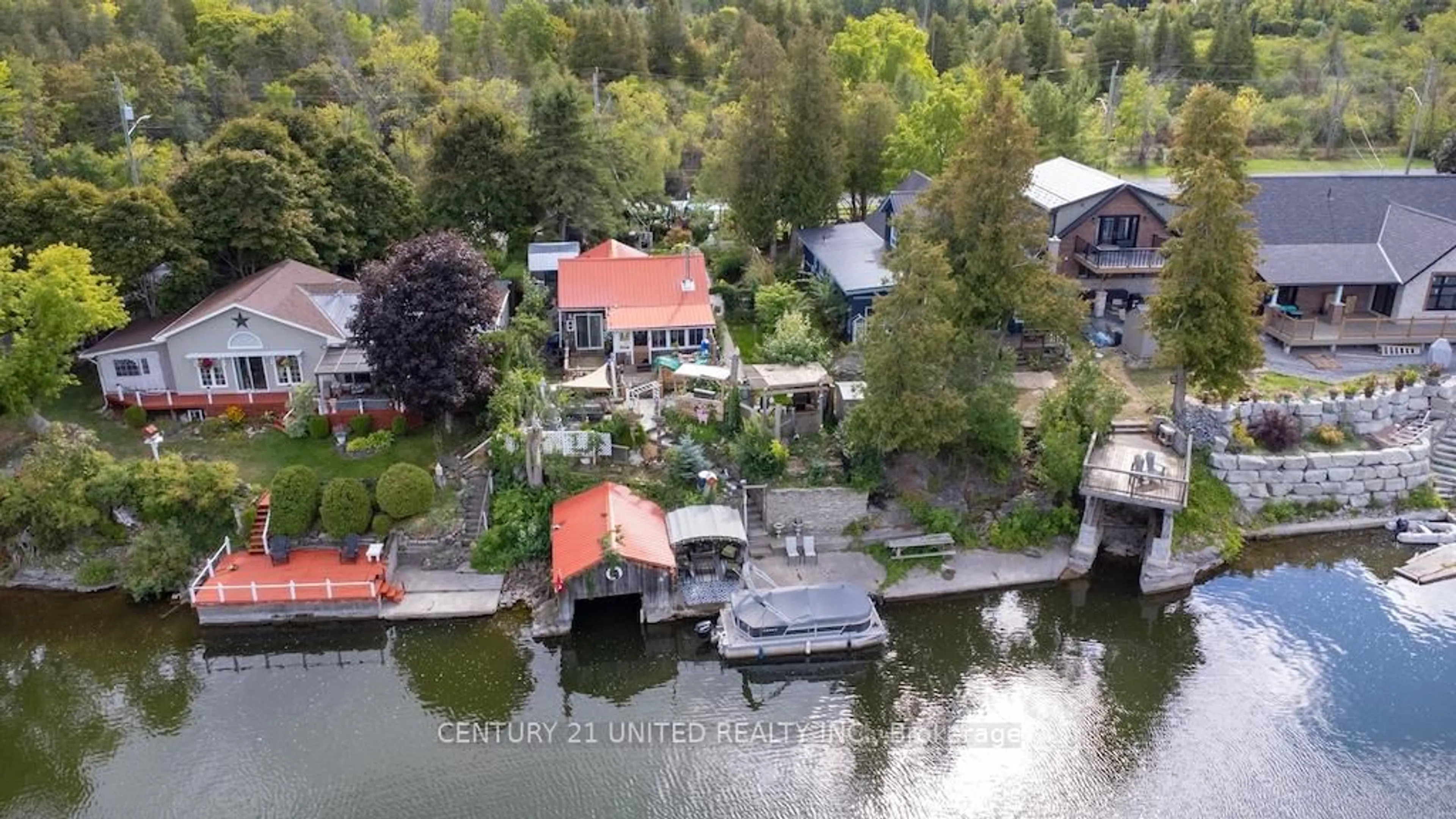 A pic from outside/outdoor area/front of a property/back of a property/a pic from drone, water/lake/river/ocean view for 63 Cedar Dr, Trent Hills Ontario K0L 1Y0