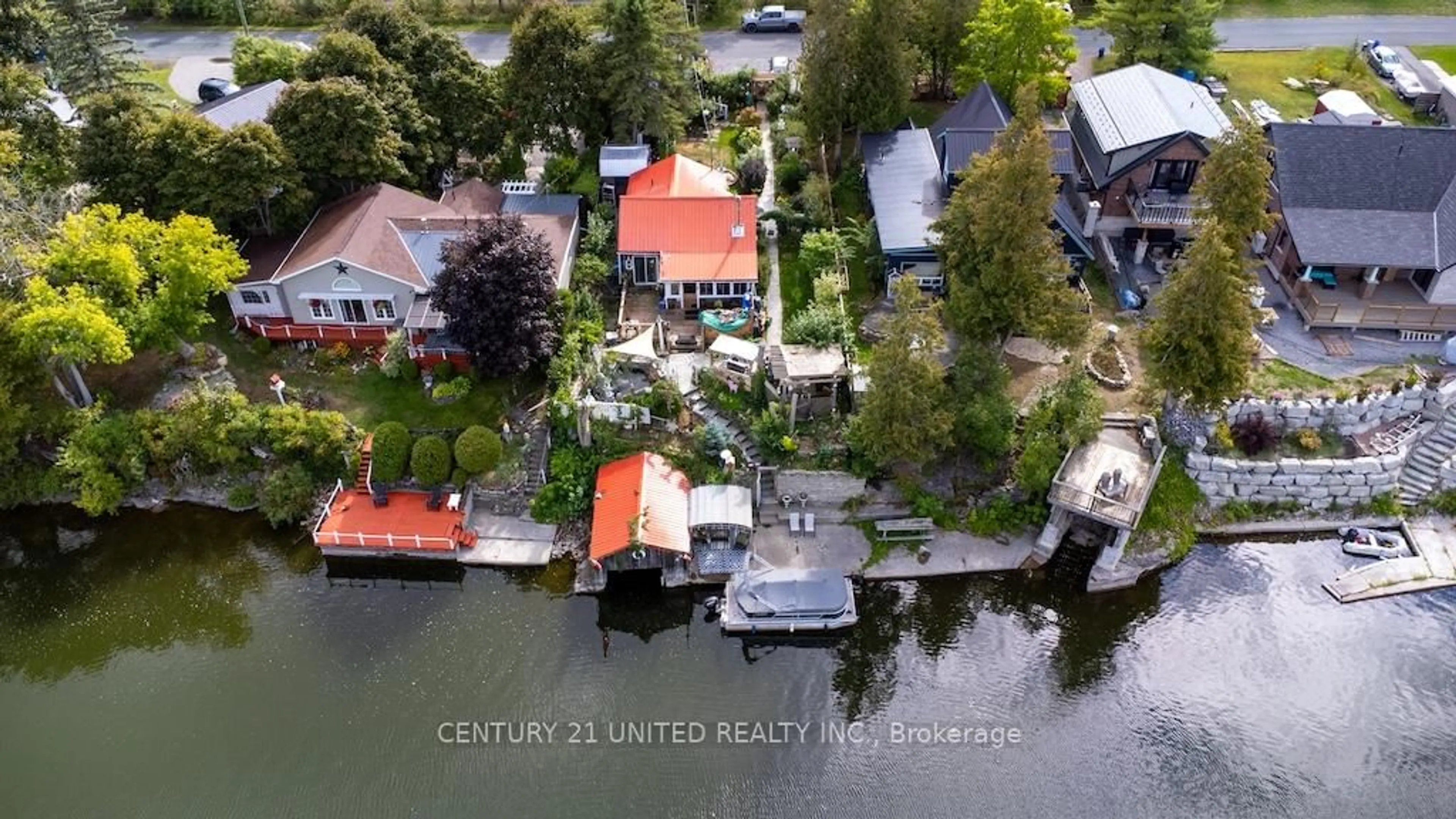 A pic from outside/outdoor area/front of a property/back of a property/a pic from drone, water/lake/river/ocean view for 63 Cedar Dr, Trent Hills Ontario K0L 1Y0