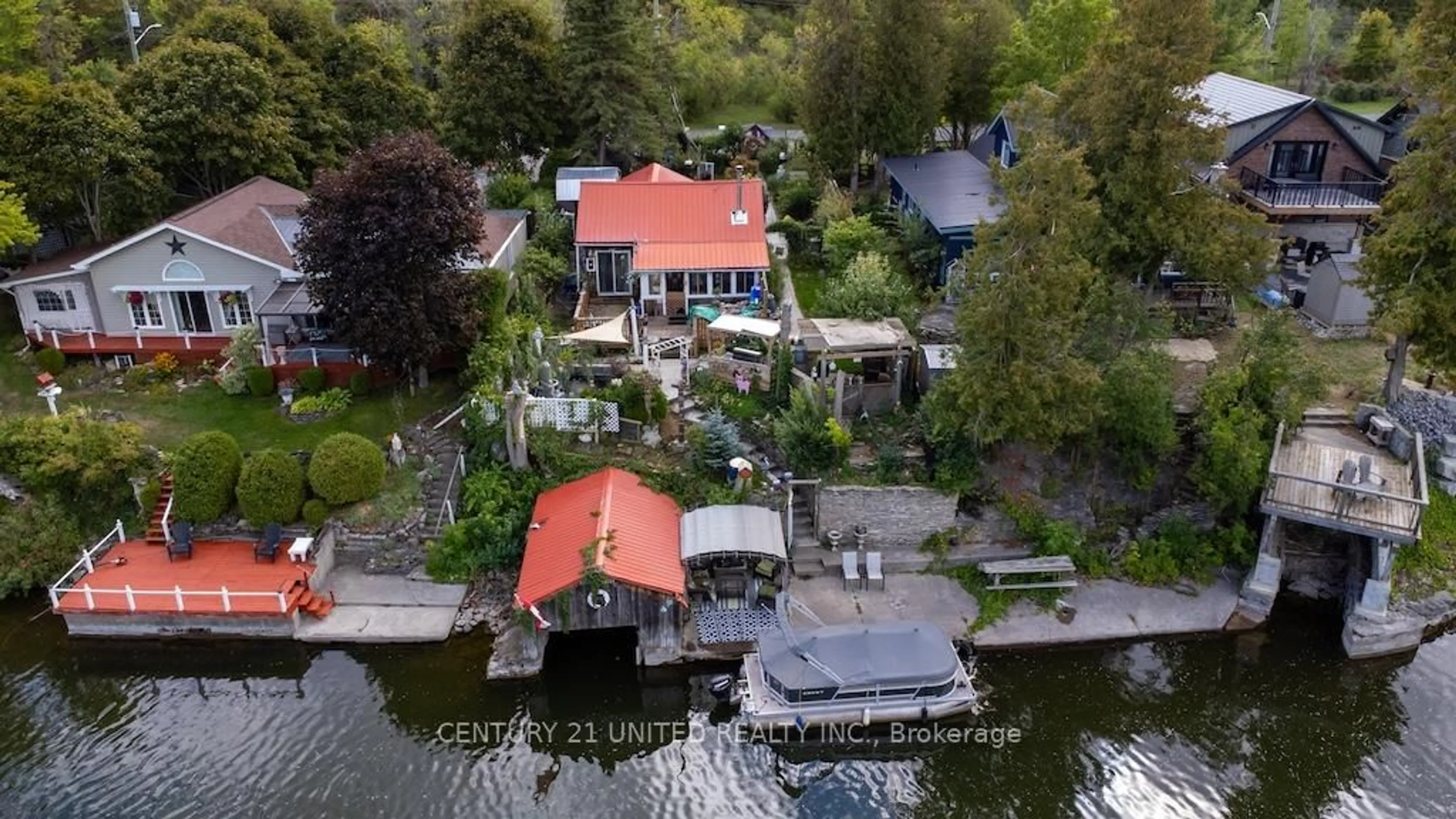 A pic from outside/outdoor area/front of a property/back of a property/a pic from drone, water/lake/river/ocean view for 63 Cedar Dr, Trent Hills Ontario K0L 1Y0
