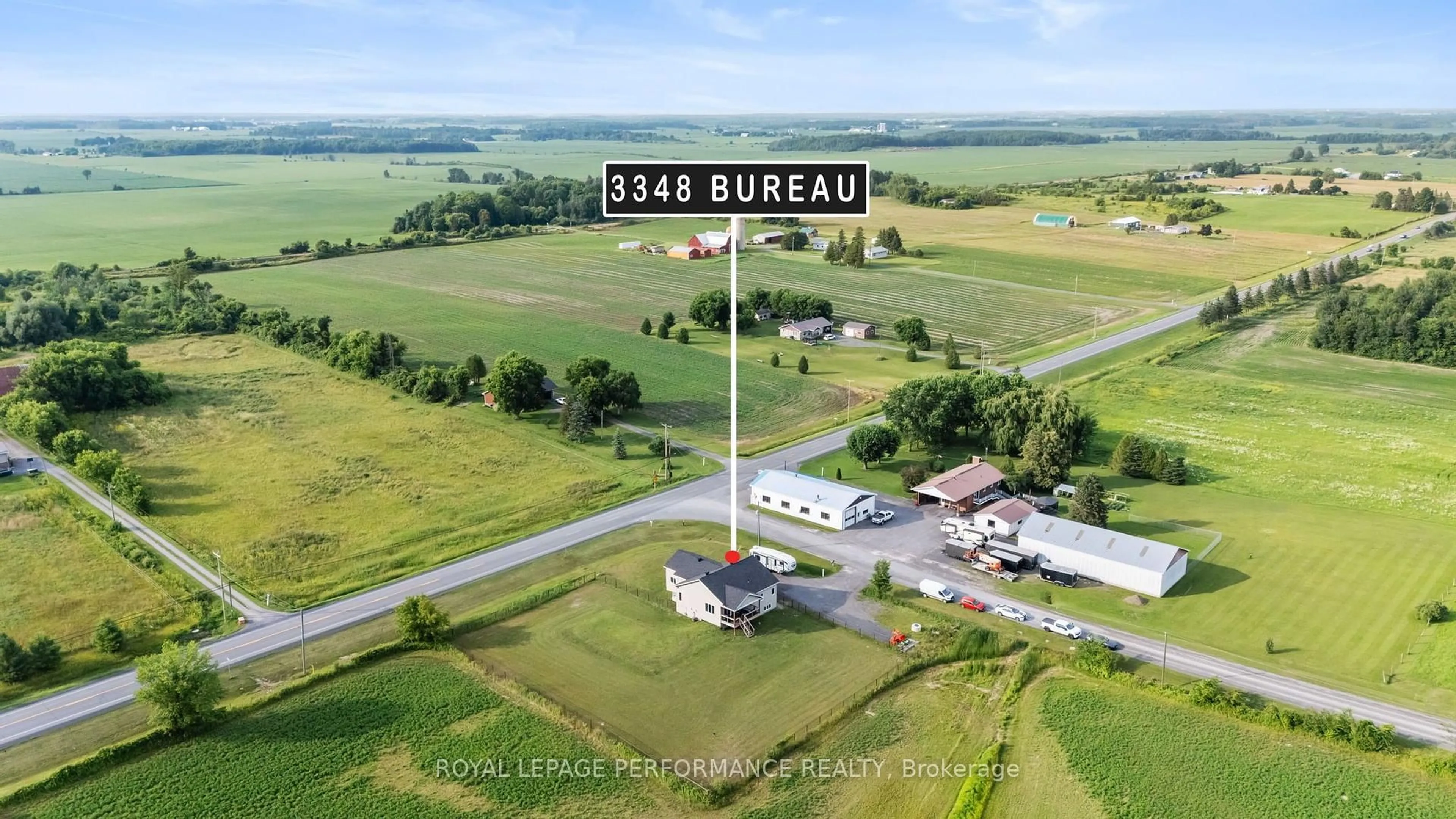 A pic from outside/outdoor area/front of a property/back of a property/a pic from drone, building for 3348 Bureau Rd, North Glengarry Ontario K0C 1A0