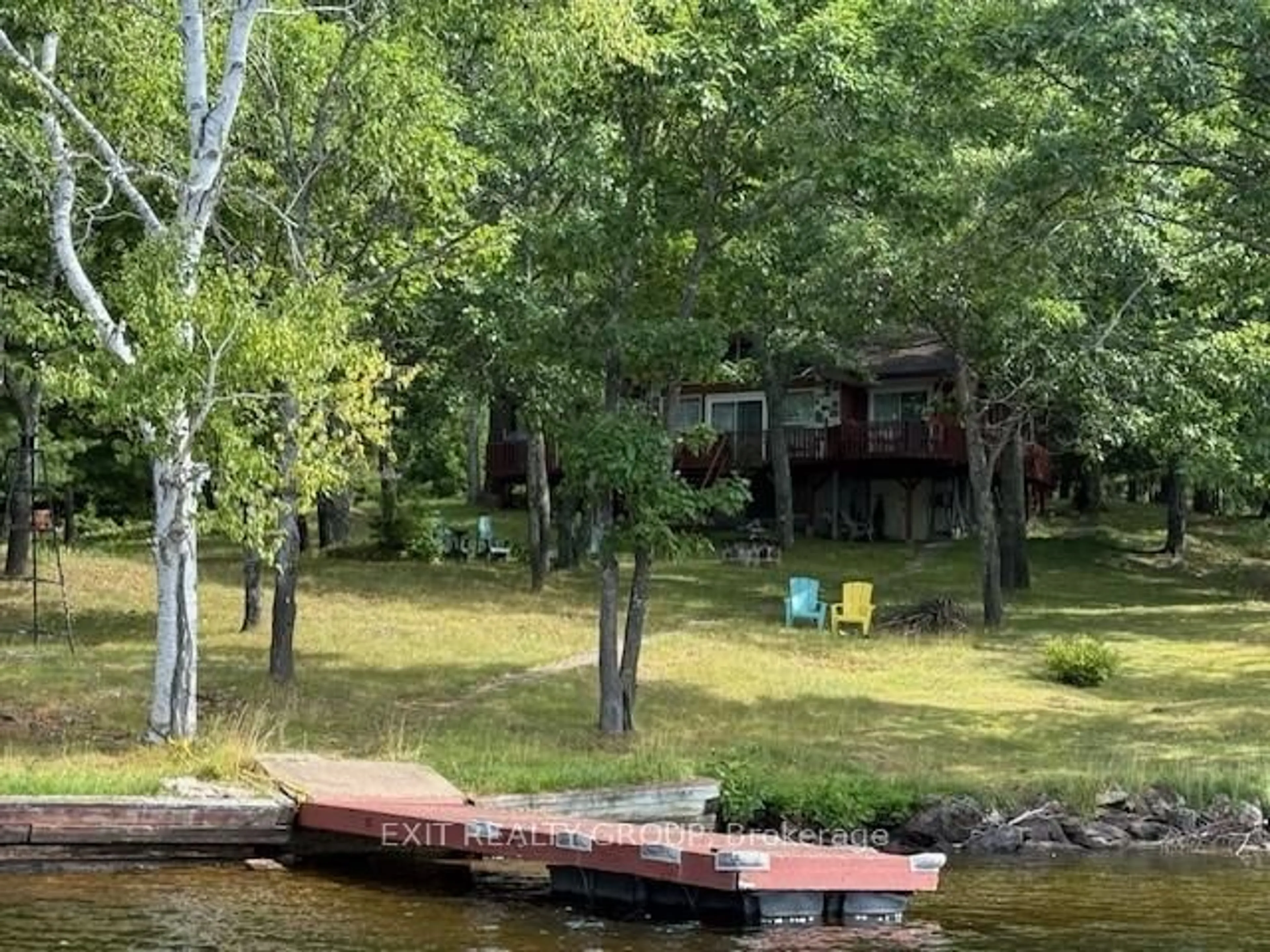 A pic from outside/outdoor area/front of a property/back of a property/a pic from drone, water/lake/river/ocean view for 5420 Centennial Lake Rd, Griffith Ontario K0J 2R0