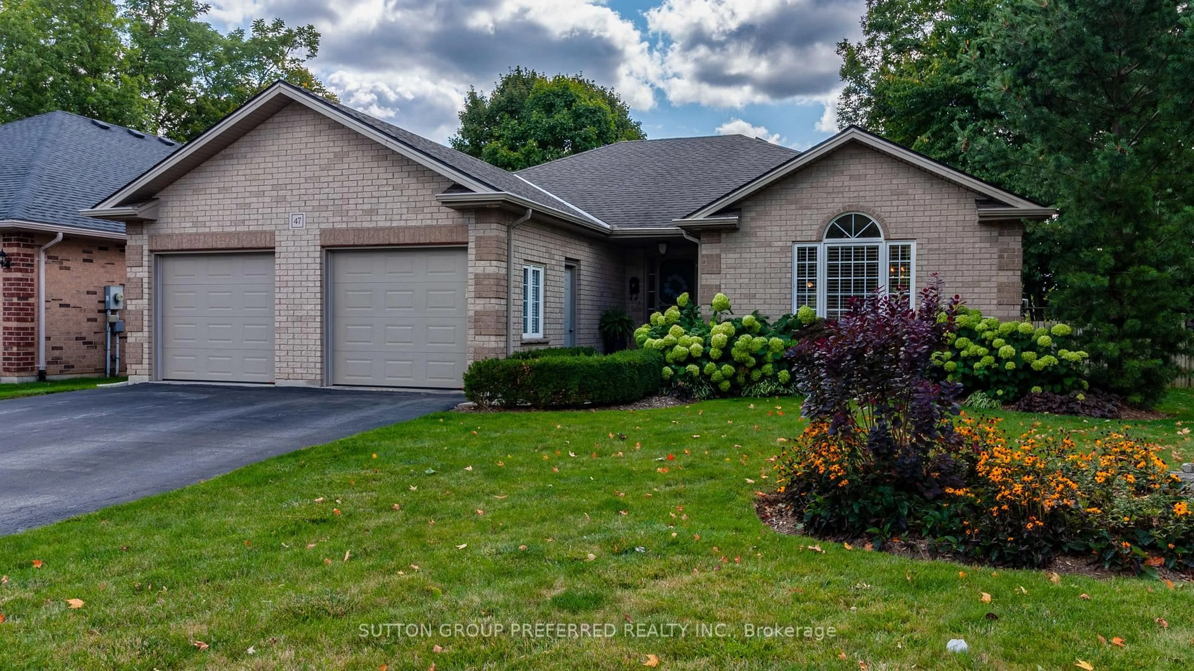 Home with brick exterior material, street for 47 Trillium Dr, Tillsonburg Ontario N4G 5S8