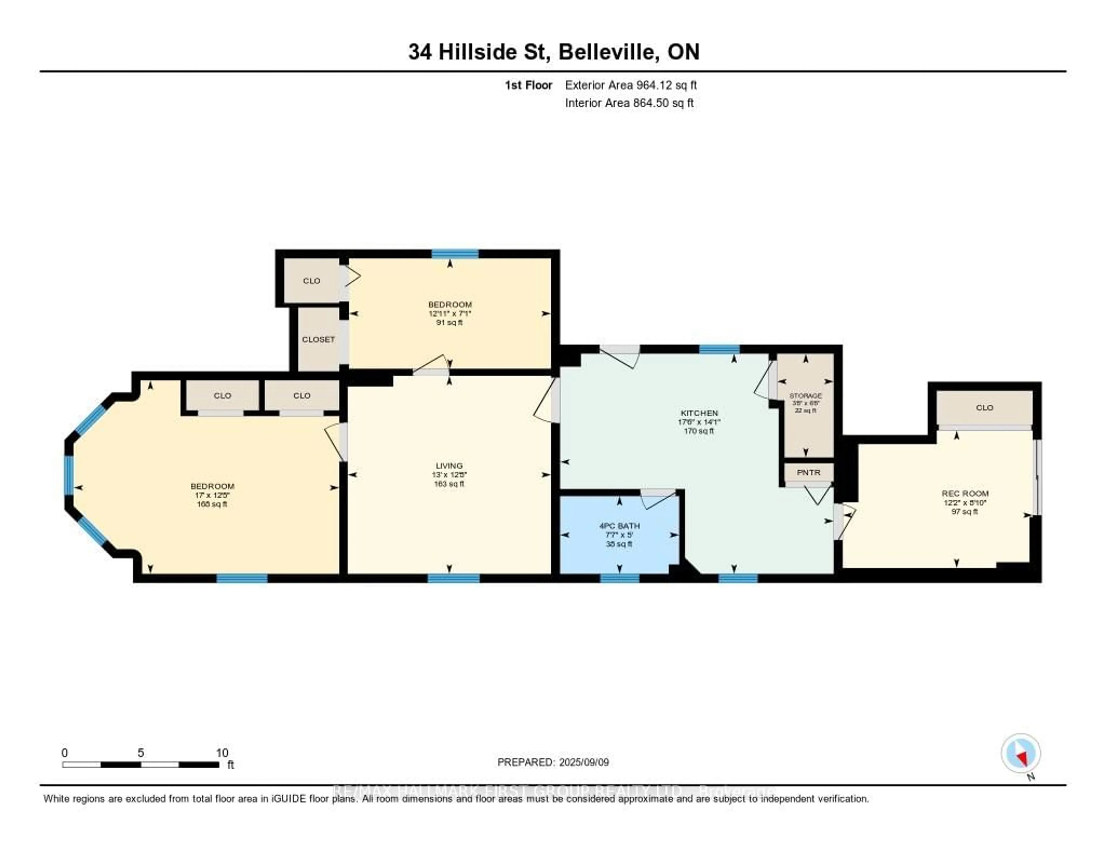 Floor plan for 34 Hillside St, Belleville Ontario K8P 3R9