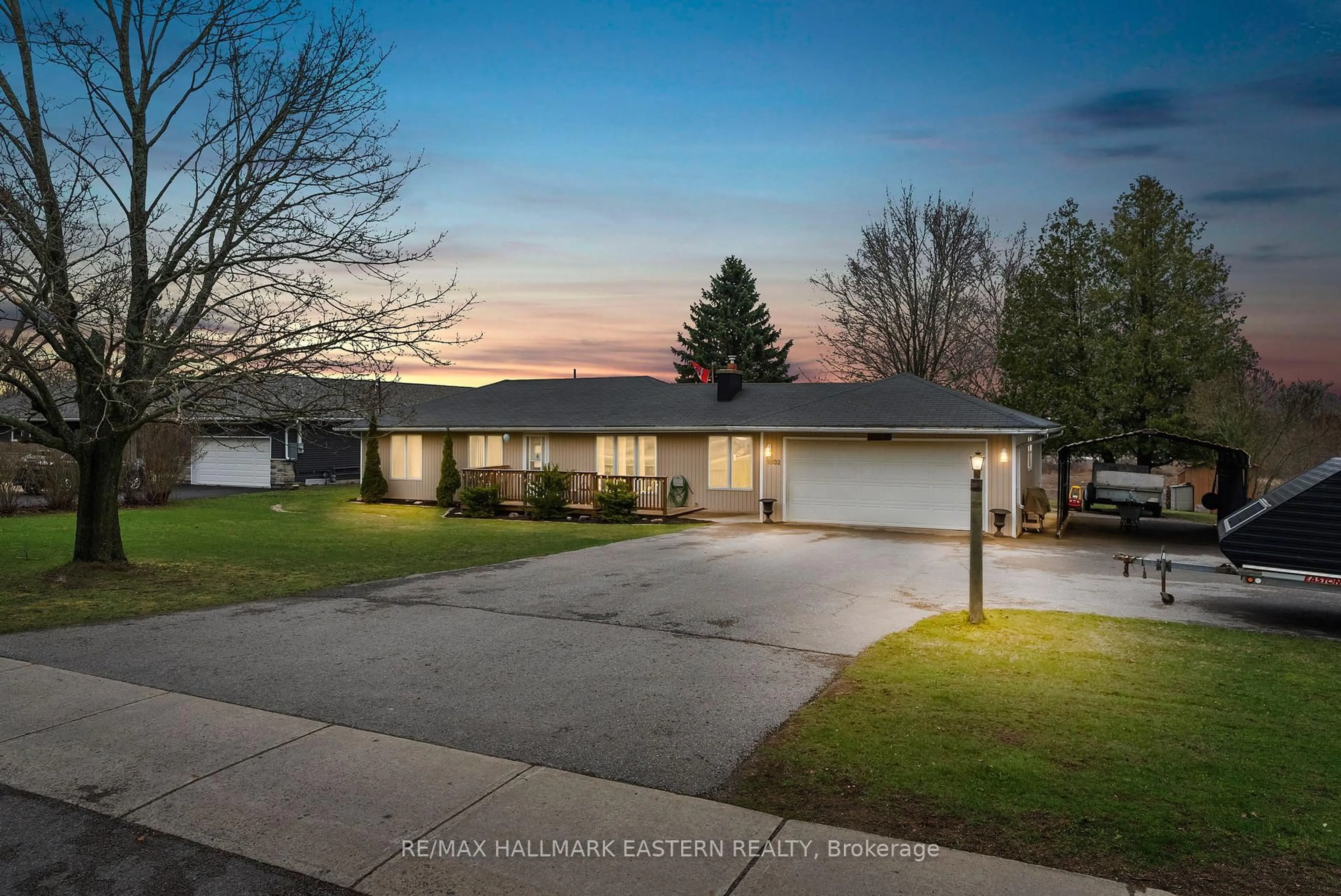 A pic from outside/outdoor area/front of a property/back of a property/a pic from drone, street for 1032 East Communication Rd, Selwyn Ontario K0L 1H0