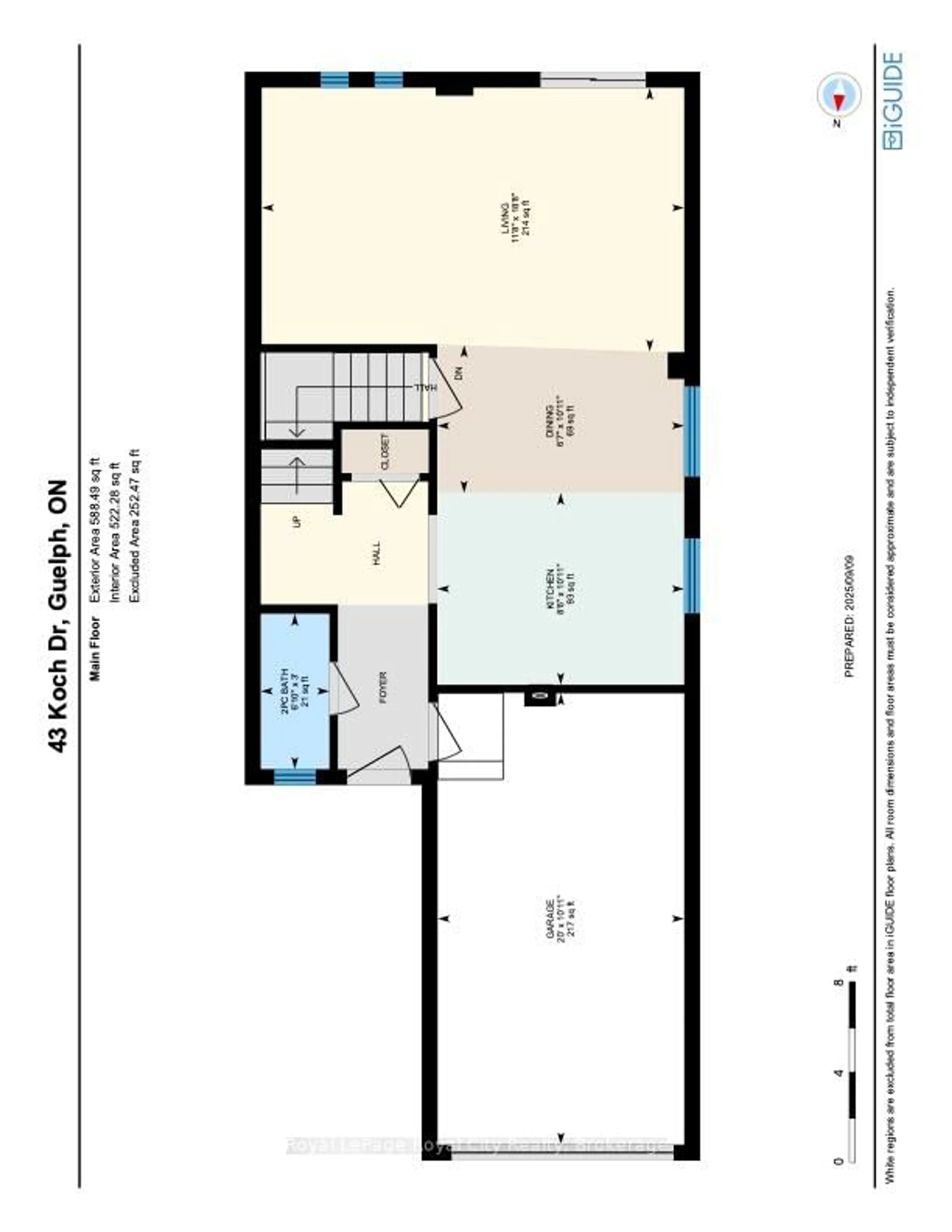 Floor plan for 43 Koch Dr, Guelph Ontario N1G 4G6