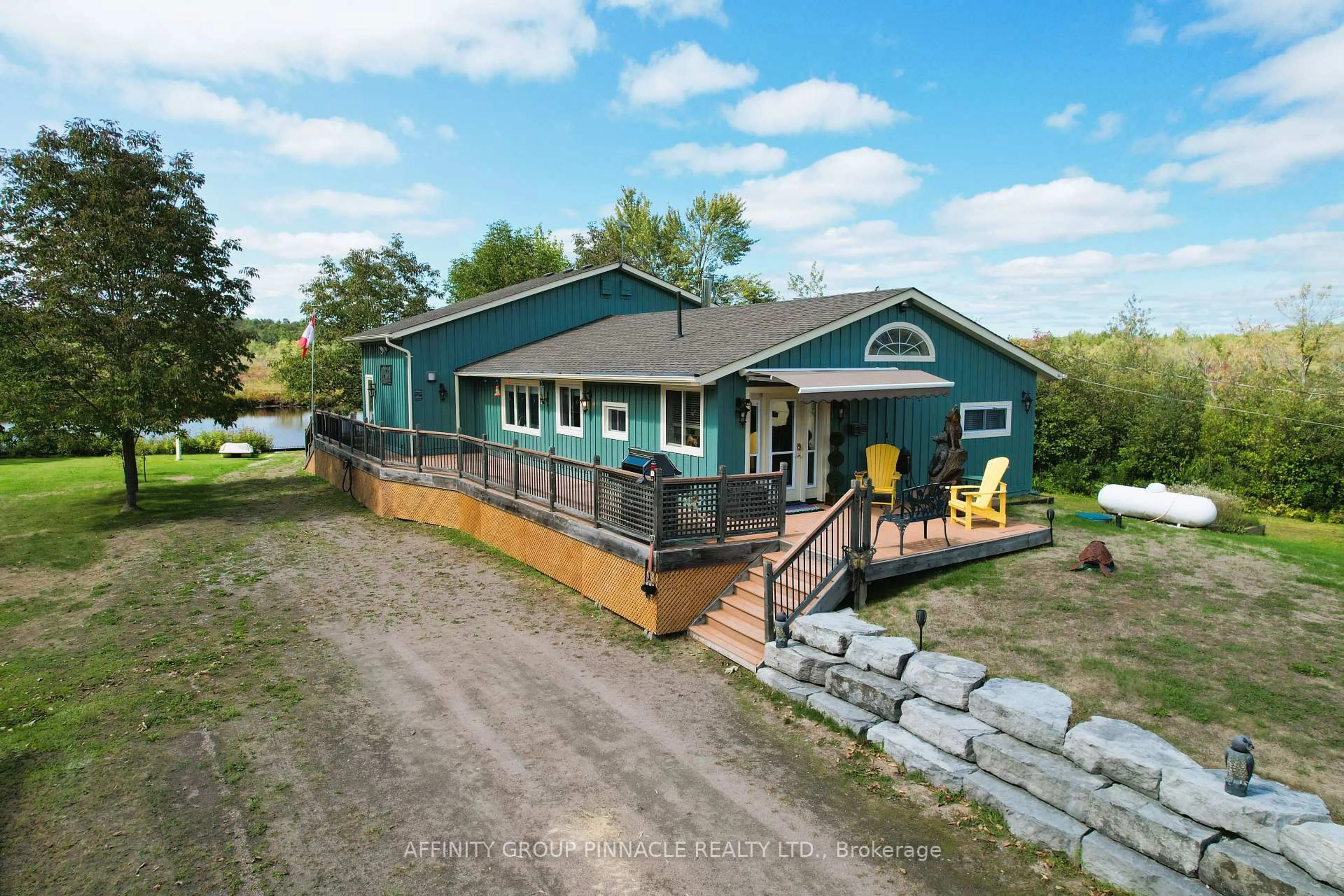 A pic from outside/outdoor area/front of a property/back of a property/a pic from drone, unknown for 195 North Shore Rd, Kawartha Lakes Ontario K0M 2B0