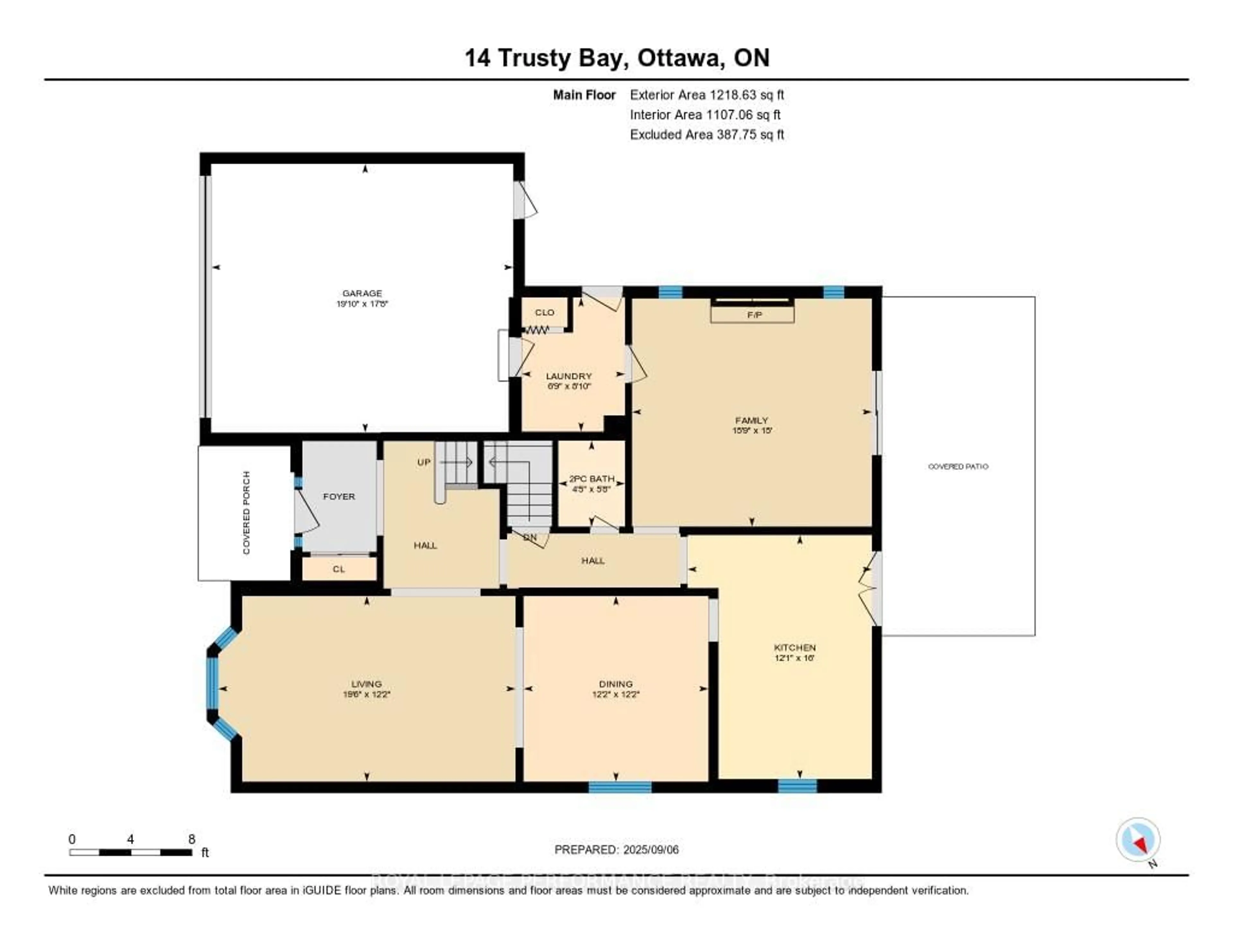 Floor plan for 14 Trusty Bay, Ottawa Ontario K1V 0A3