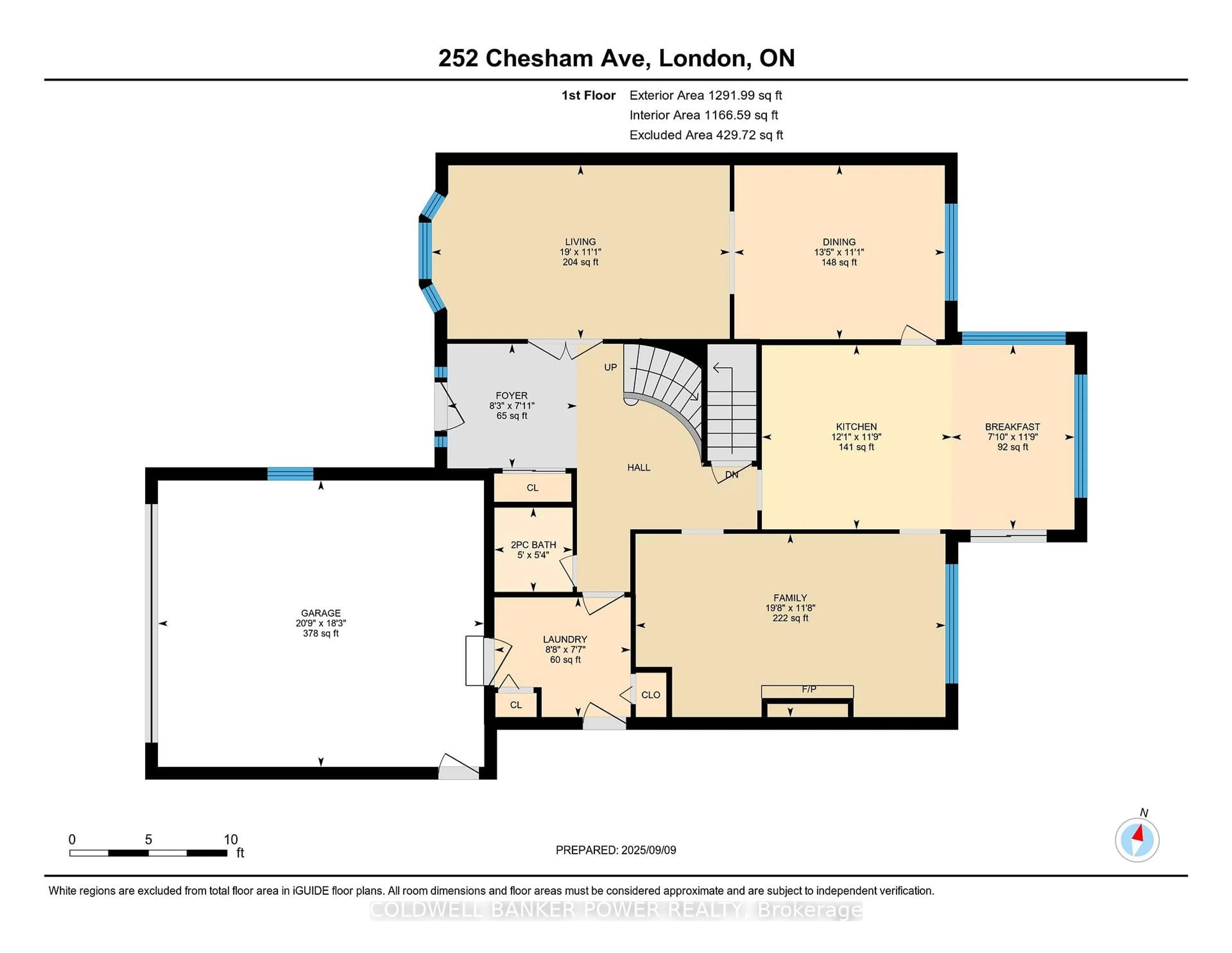 Floor plan for 252 Chesham Ave, London North Ontario N6G 3V3