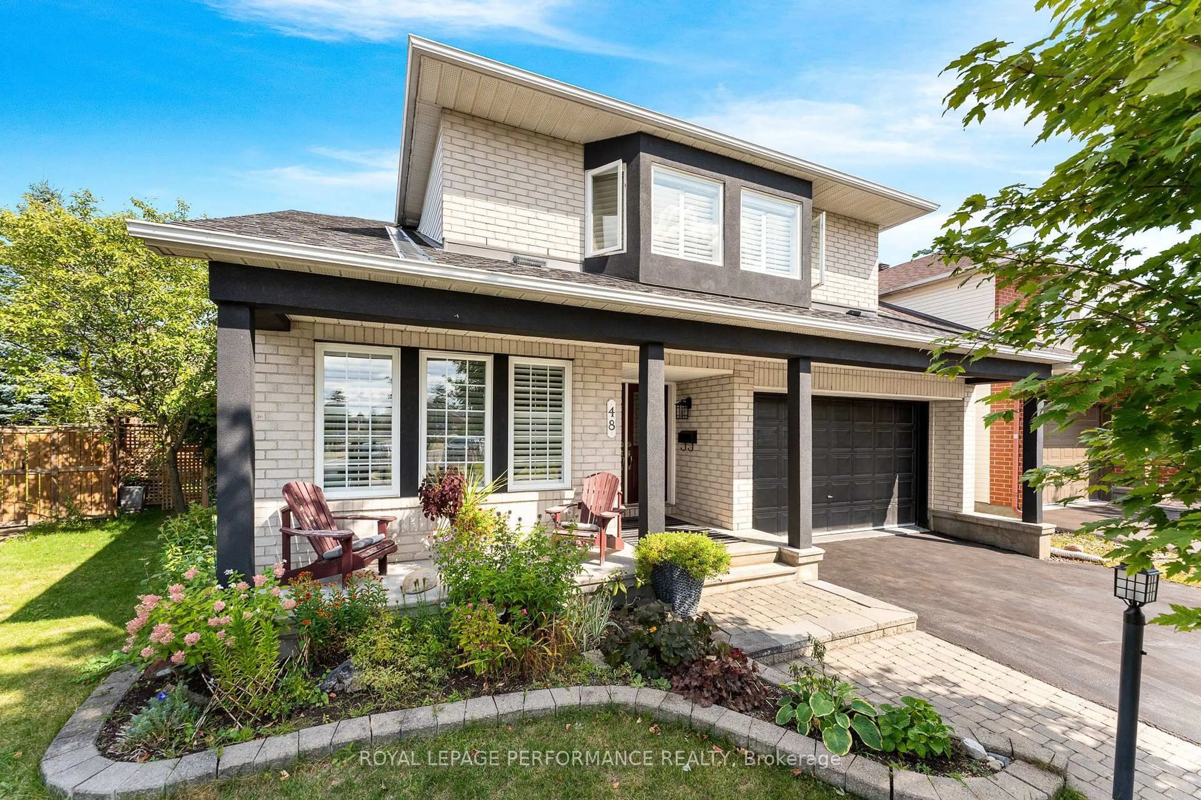 Home with brick exterior material, street for 48 Settler's Ridge Way, Ottawa Ontario K2J 4V2
