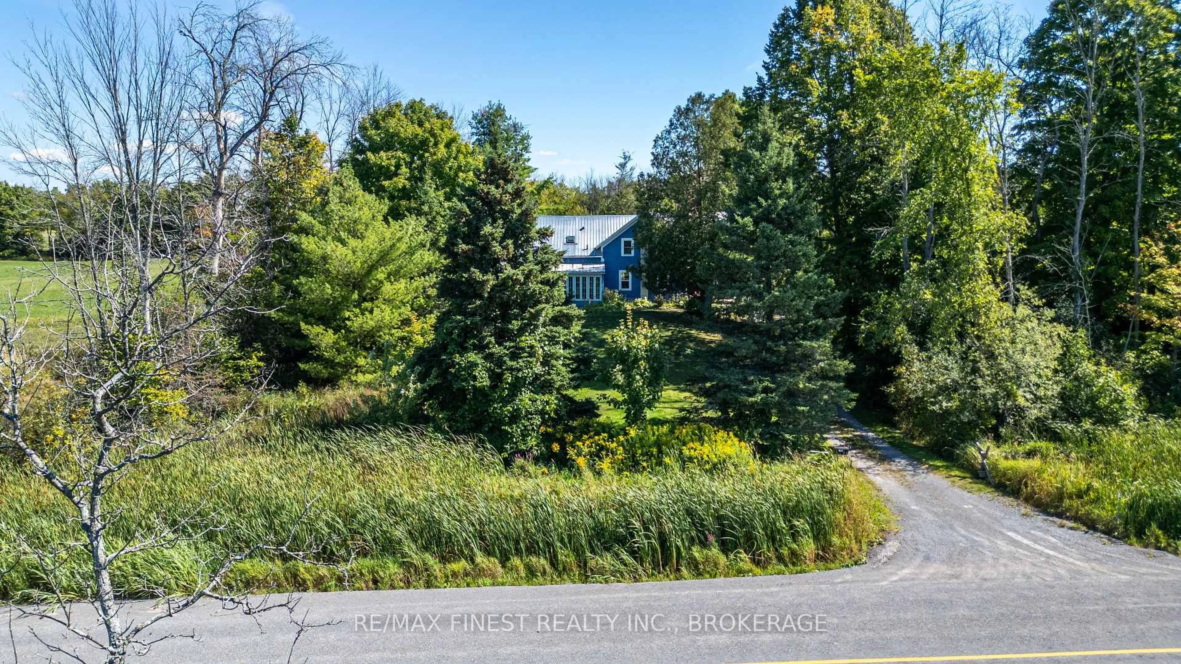 A pic from outside/outdoor area/front of a property/back of a property/a pic from drone, forest/trees view for 2707 County Road 27 Rd, Kaladar Ontario K0K 1Z0