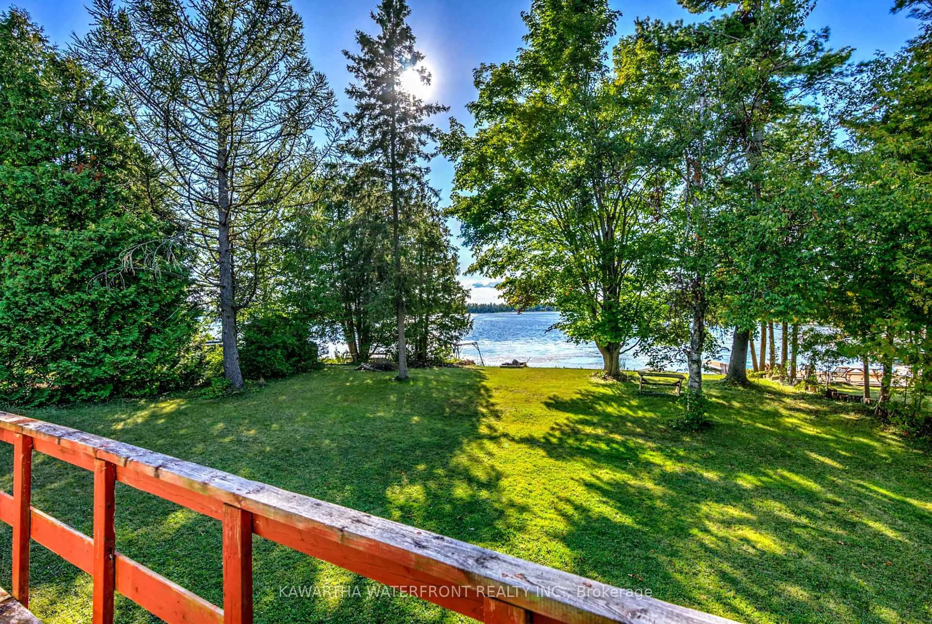 Patio, water/lake/river/ocean view for 71 Redcap Beach Lane, Kawartha Lakes Ontario K0M 2B0