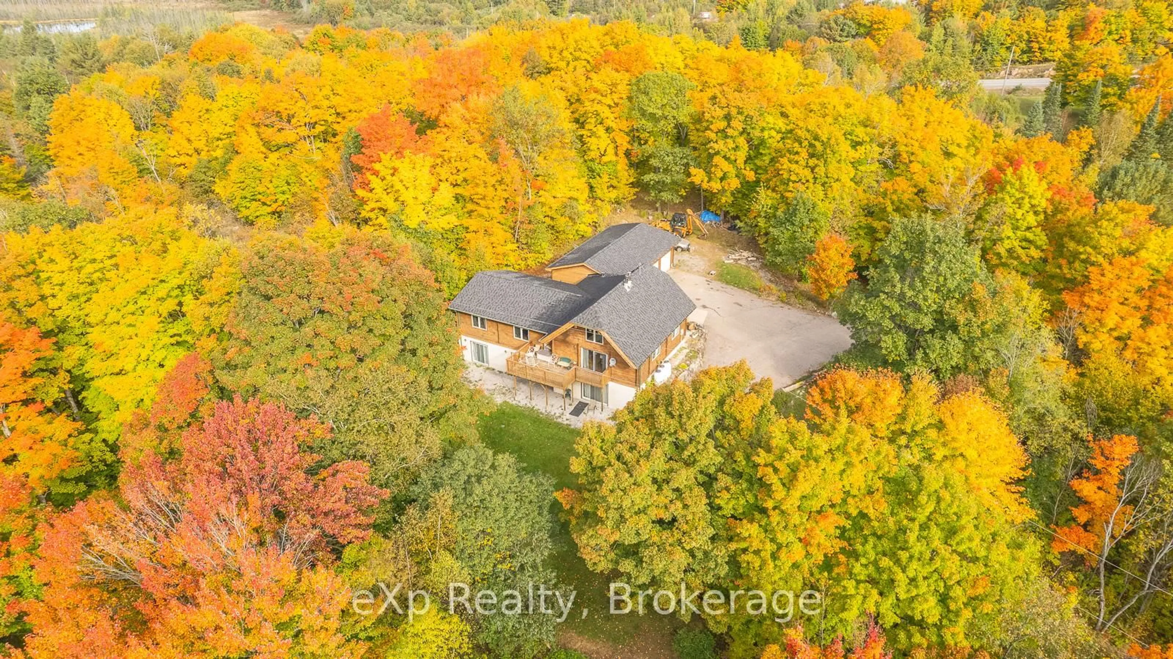 A pic from outside/outdoor area/front of a property/back of a property/a pic from drone, unknown for 5331 Hwy 124 Highway, Magnetawan Ontario P0A 1P0