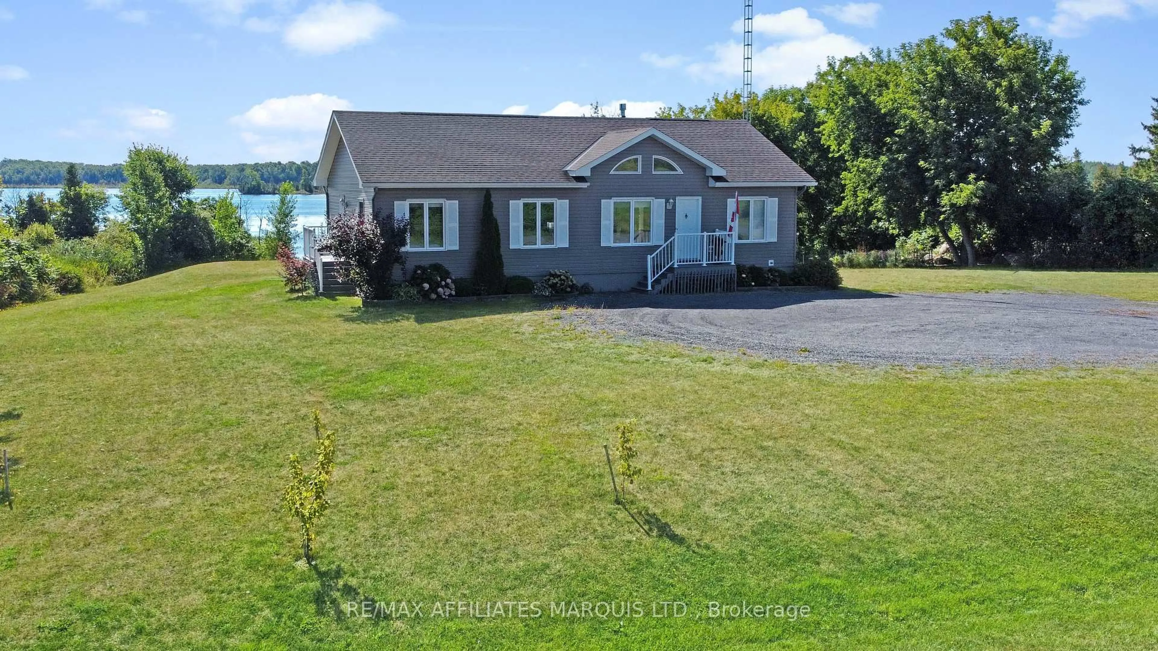A pic from outside/outdoor area/front of a property/back of a property/a pic from drone, water/lake/river/ocean view for 19053 Masterson Rd, North Glengarry Ontario K0C 1B0