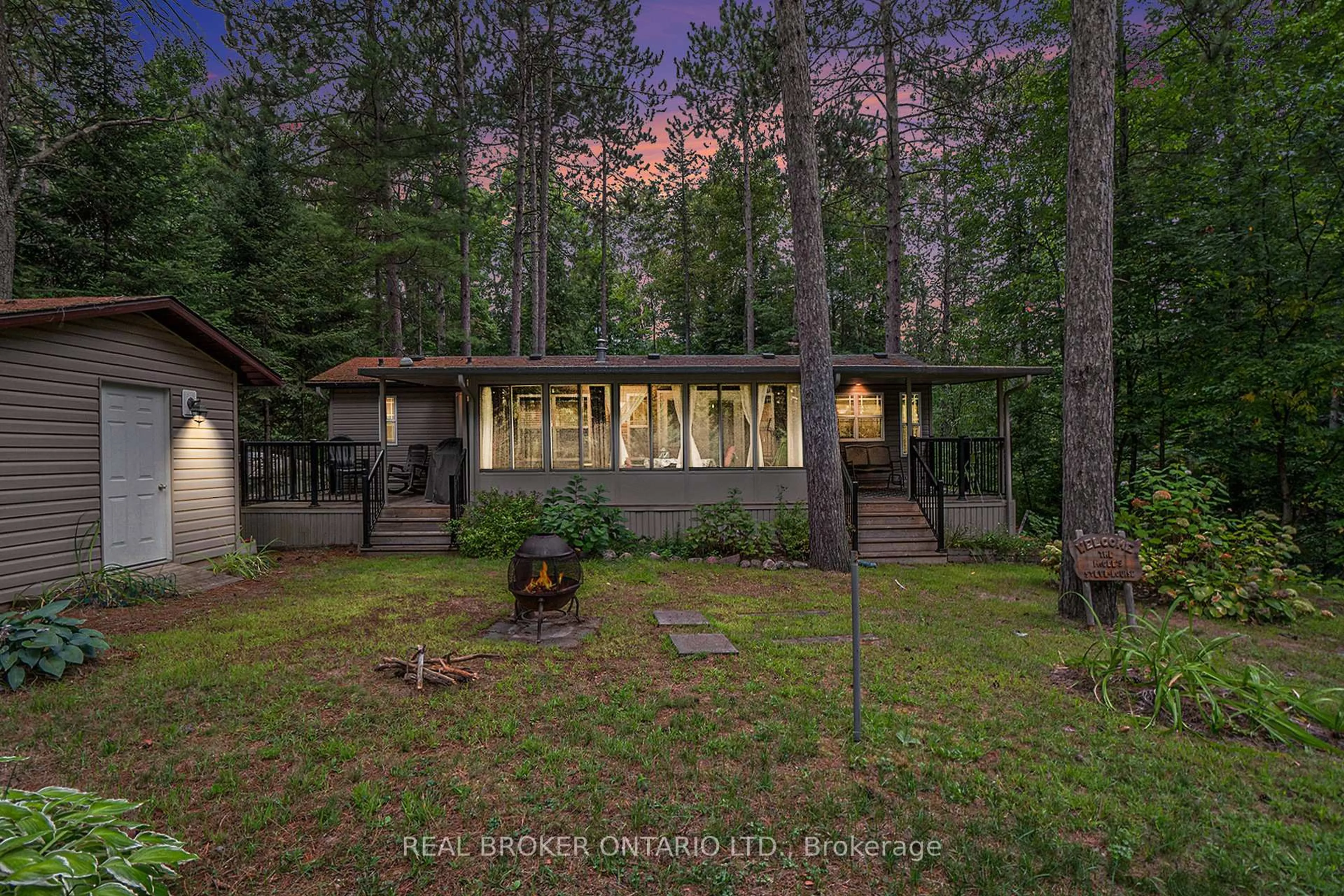A pic from outside/outdoor area/front of a property/back of a property/a pic from drone, forest/trees view for 240 Pinewood Park Rd #H10, Haley Station Ontario K0J 1Y0