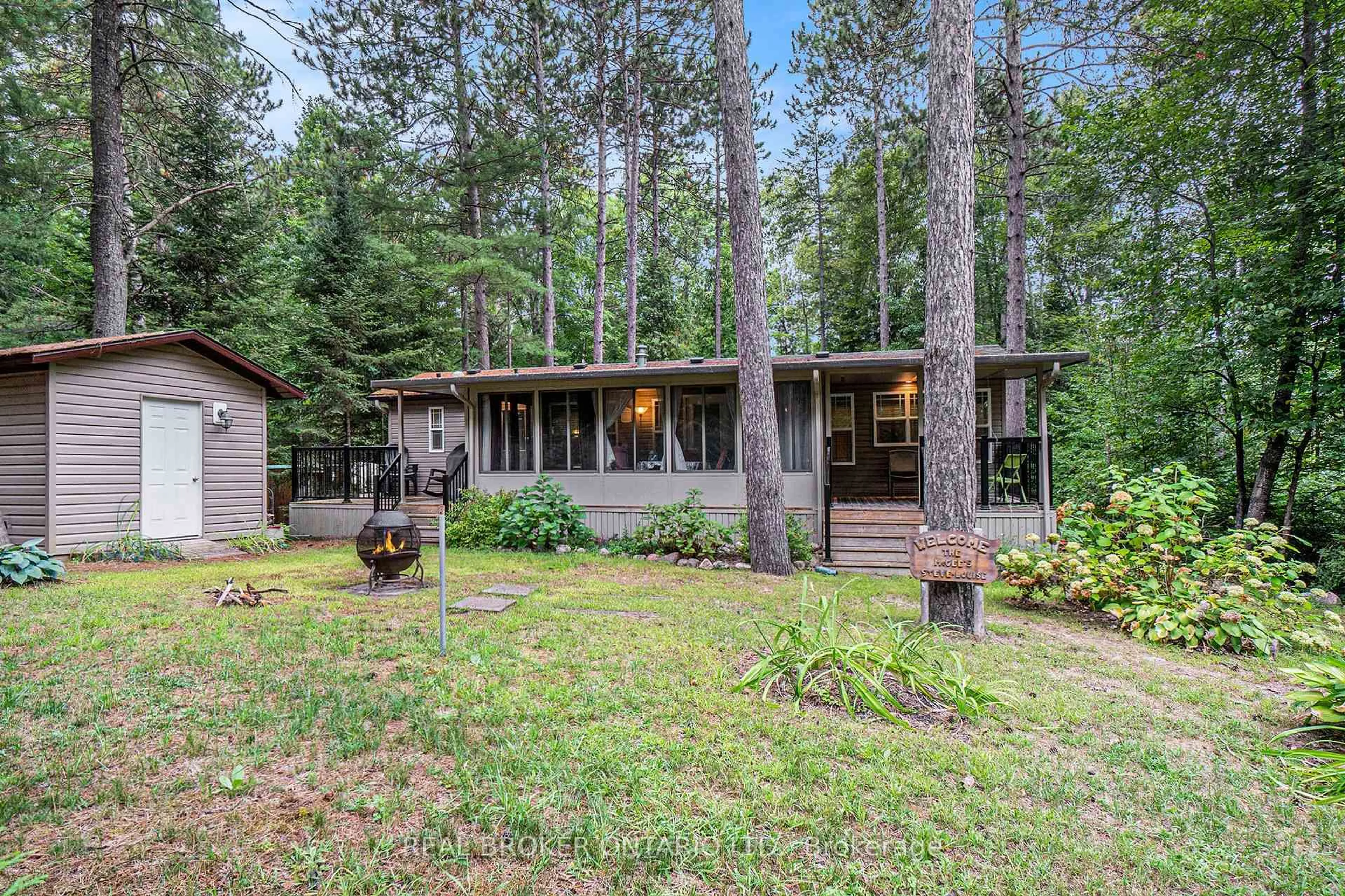 Patio, forest/trees view for 240 Pinewood Park Rd #H10, Haley Station Ontario K0J 1Y0