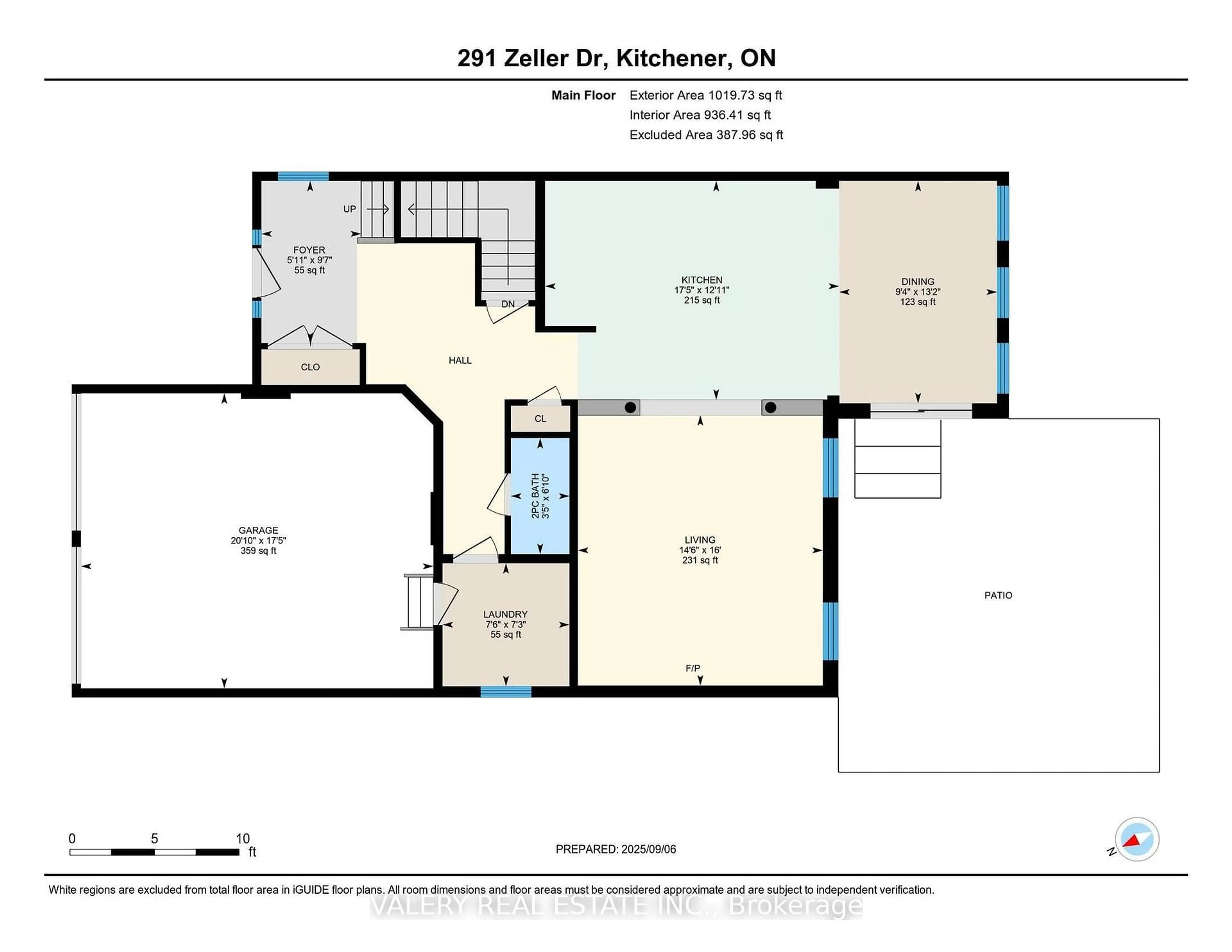 Floor plan for 291 Zeller Dr, Kitchener Ontario N2A 0B2