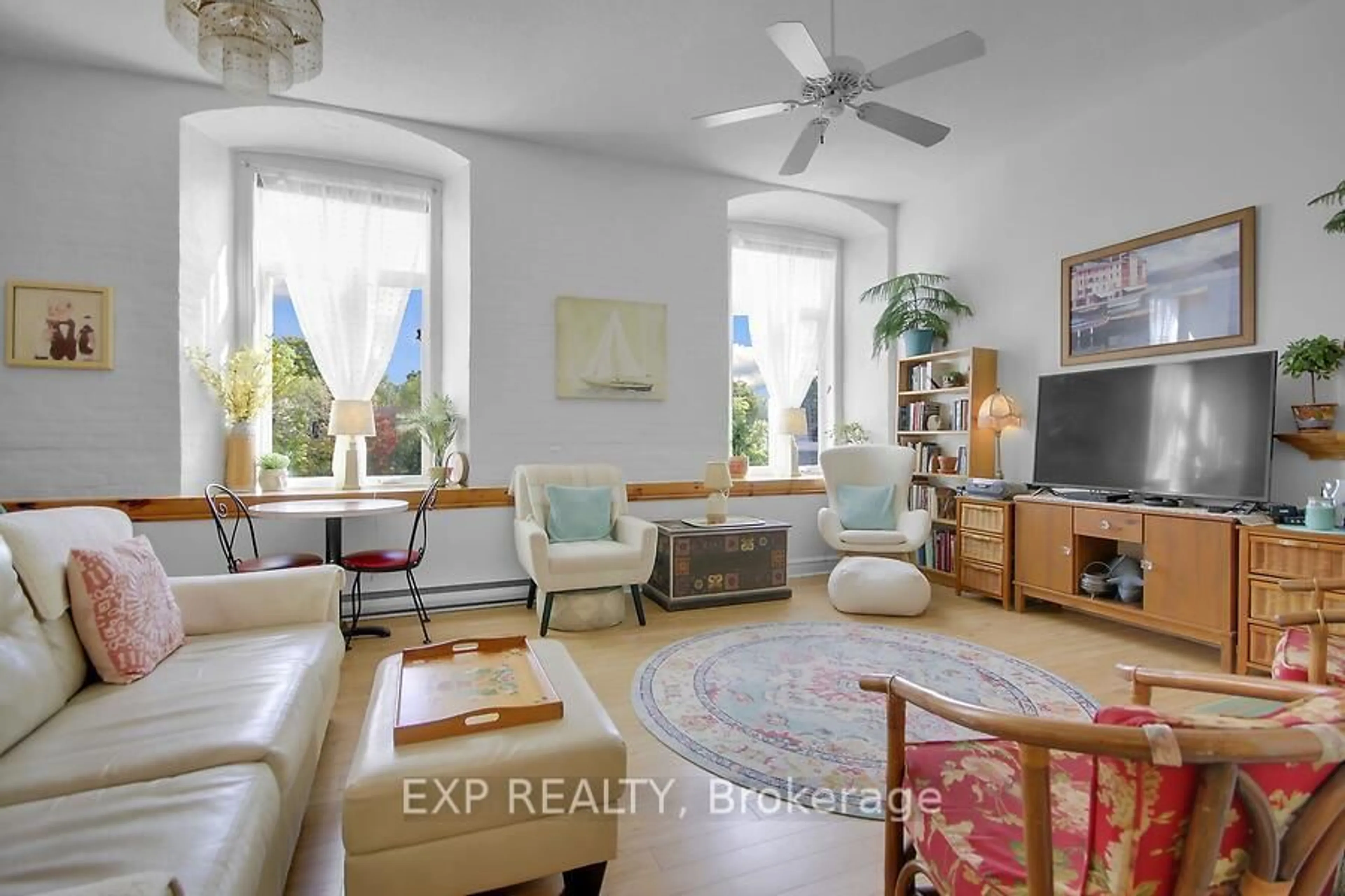 Living room with furniture, unknown for 1 Rosamond St #503, Almonte Ontario K0A 1A0