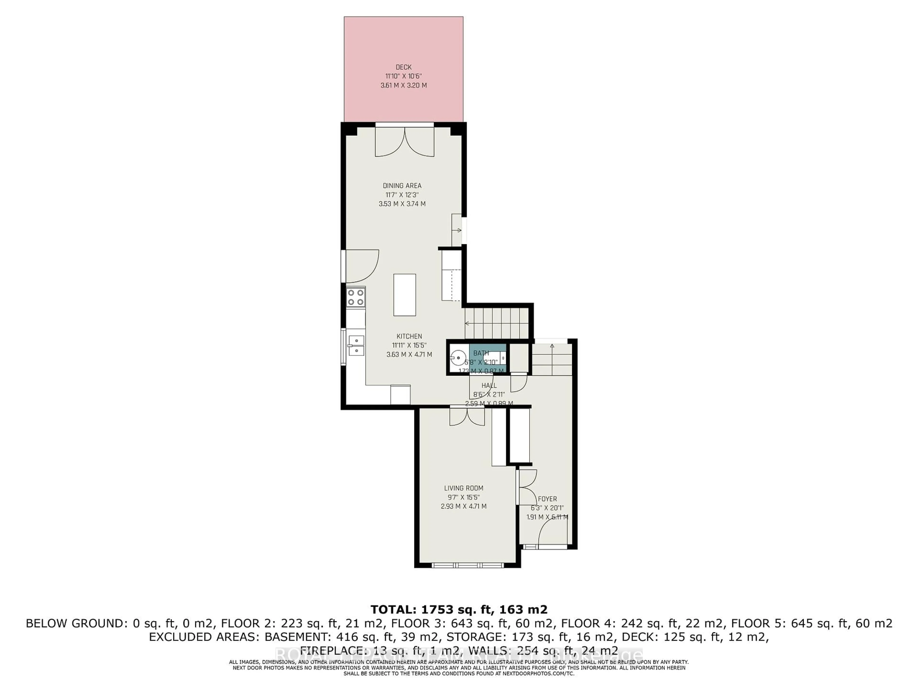 Floor plan for 119 Huntsman Cres, Ottawa Ontario K2M 1B9