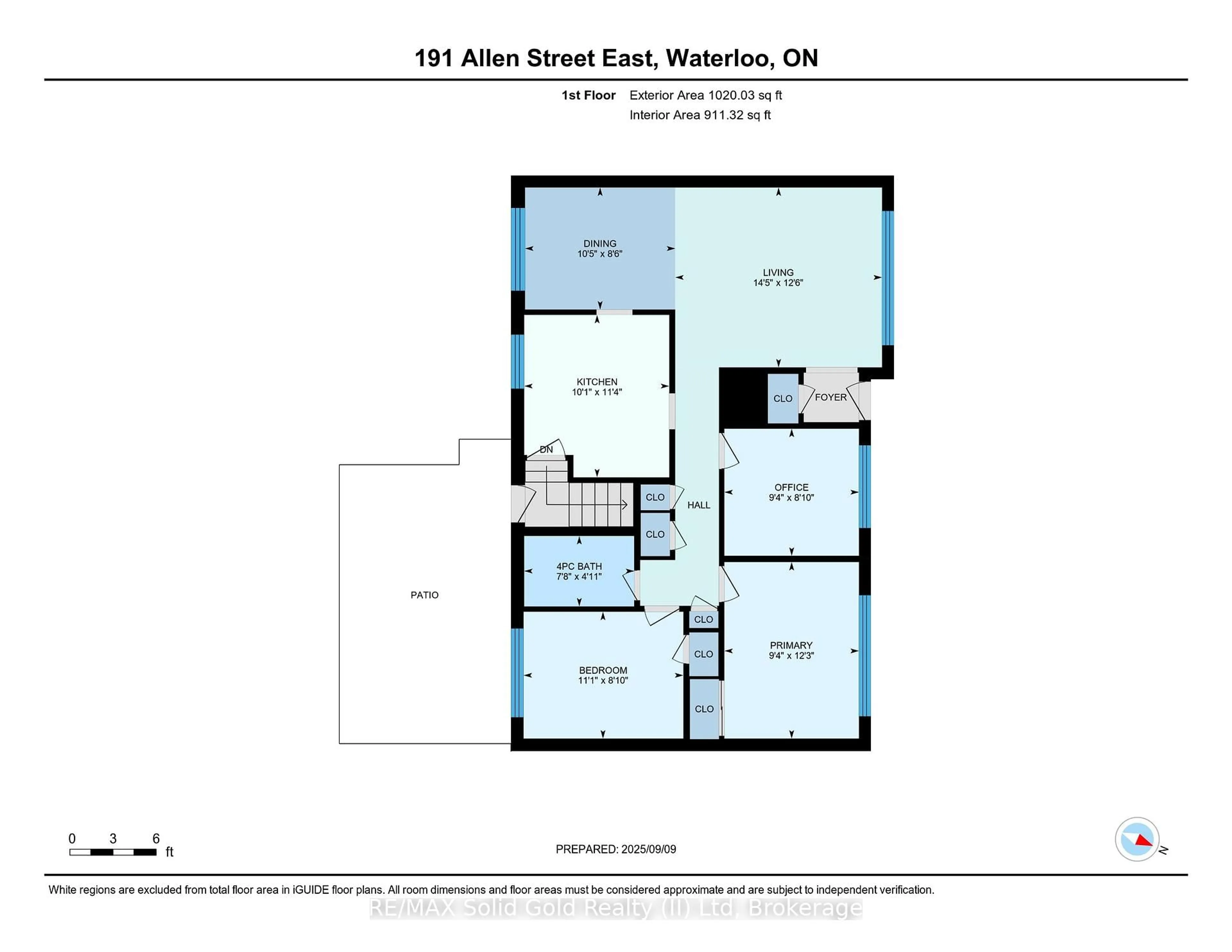 Floor plan for 191 Allen St, Waterloo Ontario N2J 1J9
