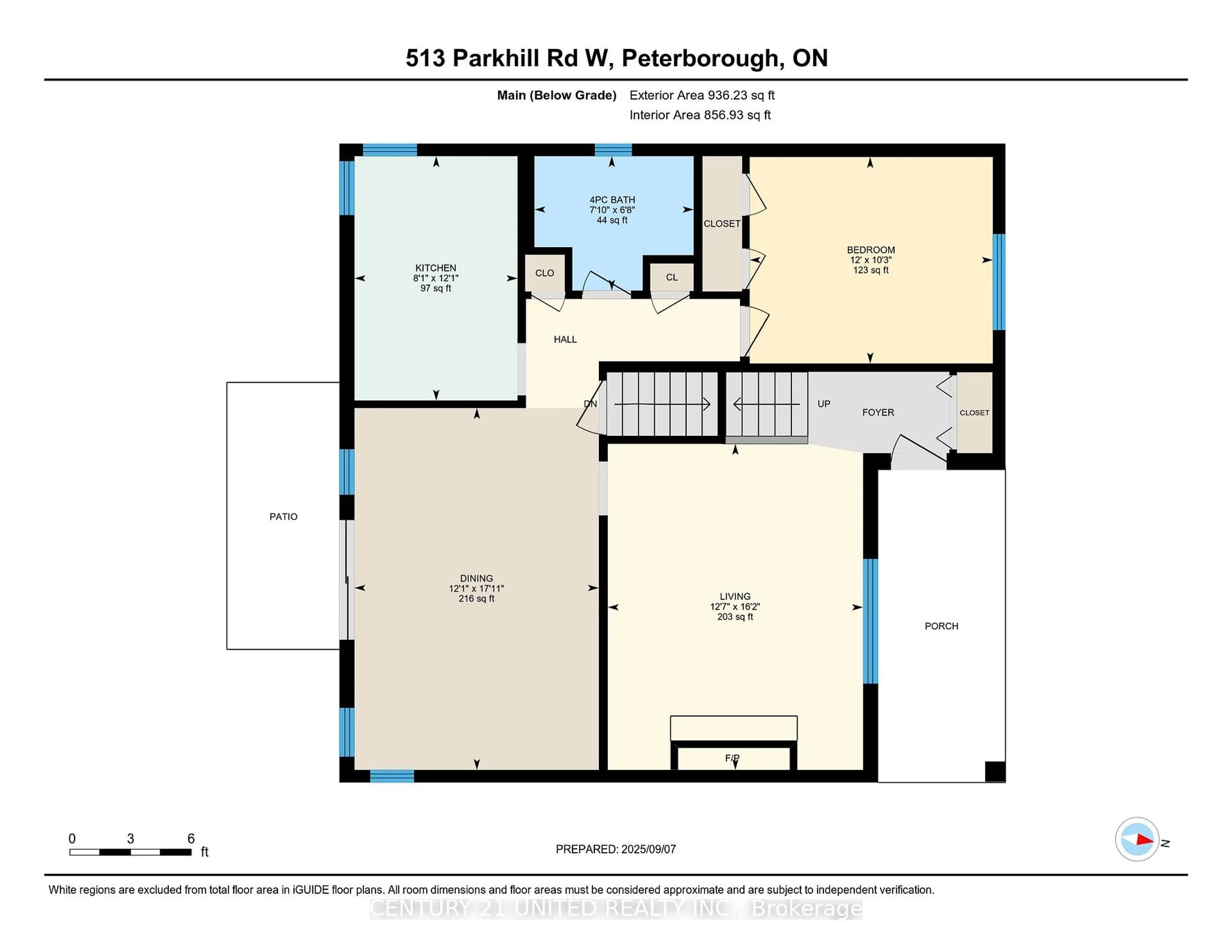 Floor plan for 513 Parkhill Rd, Peterborough Ontario K9H 3J4