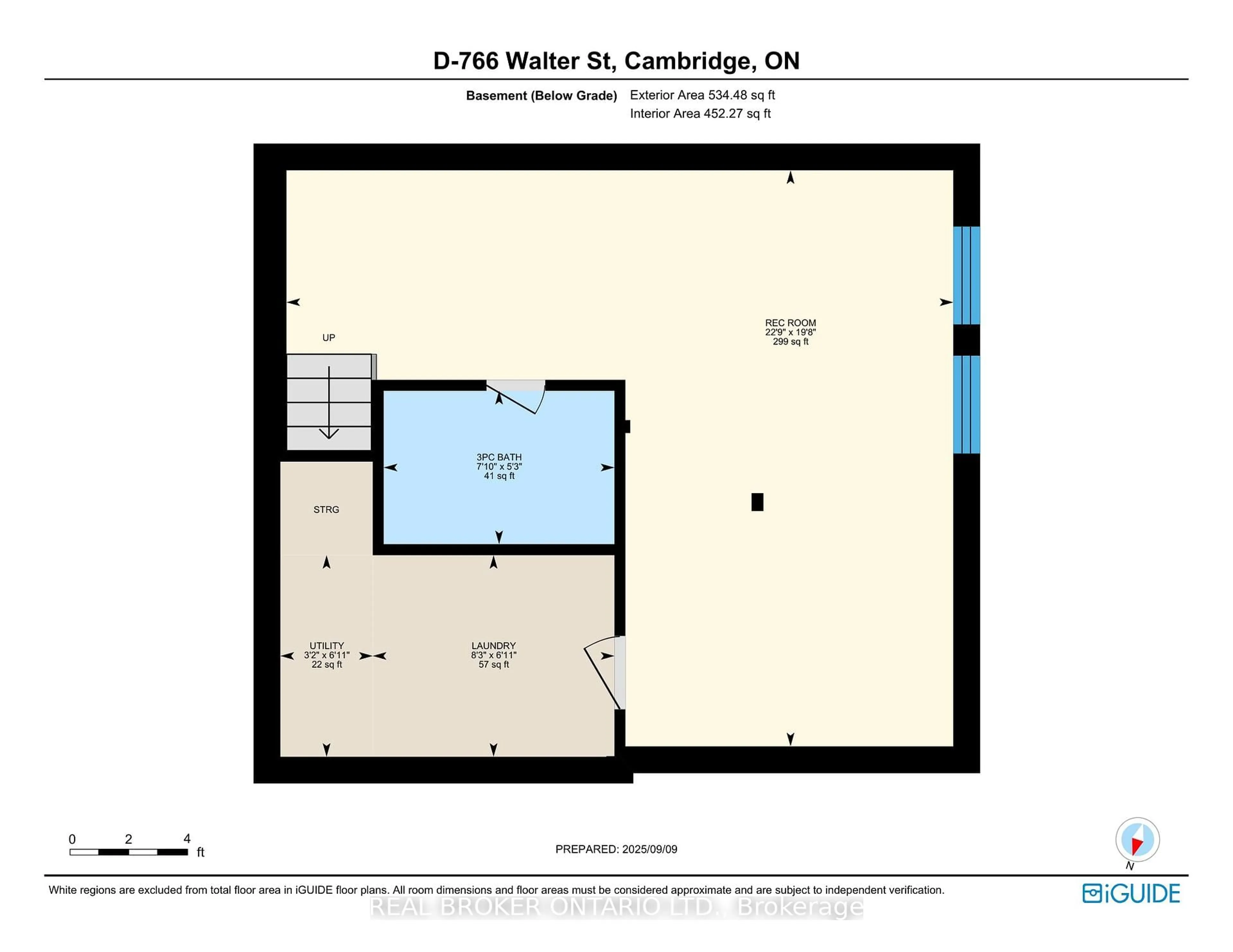 Floor plan for 766 Walter St, Cambridge Ontario N3H 4P3