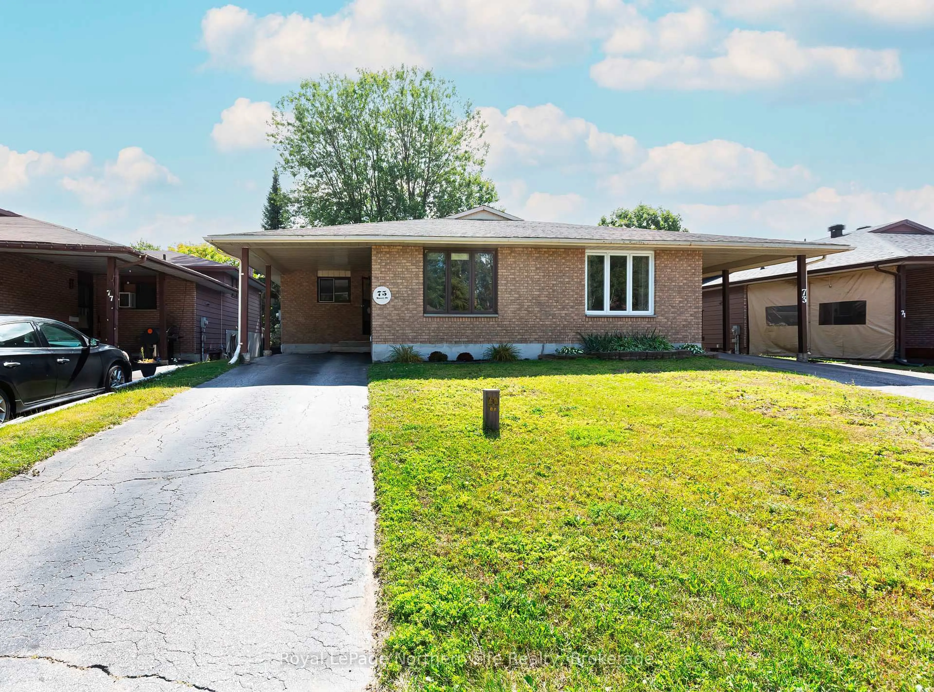 Home with brick exterior material, street for 75 MASSEY Dr, North Bay Ontario P1A 3Y3