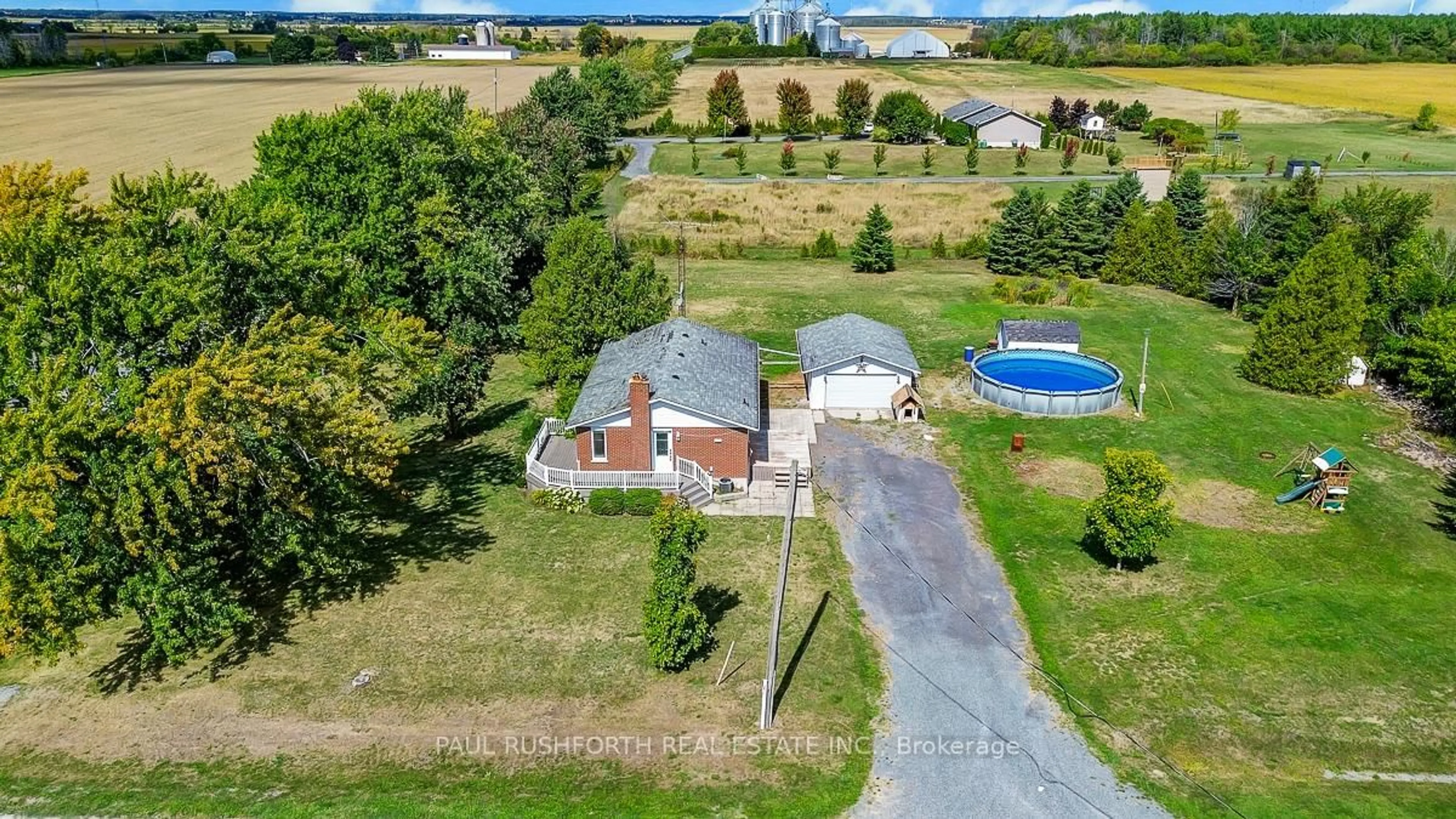 A pic from outside/outdoor area/front of a property/back of a property/a pic from drone, water/lake/river/ocean view for 14005 Concession Rd, North Stormont Ontario L1B 1L9