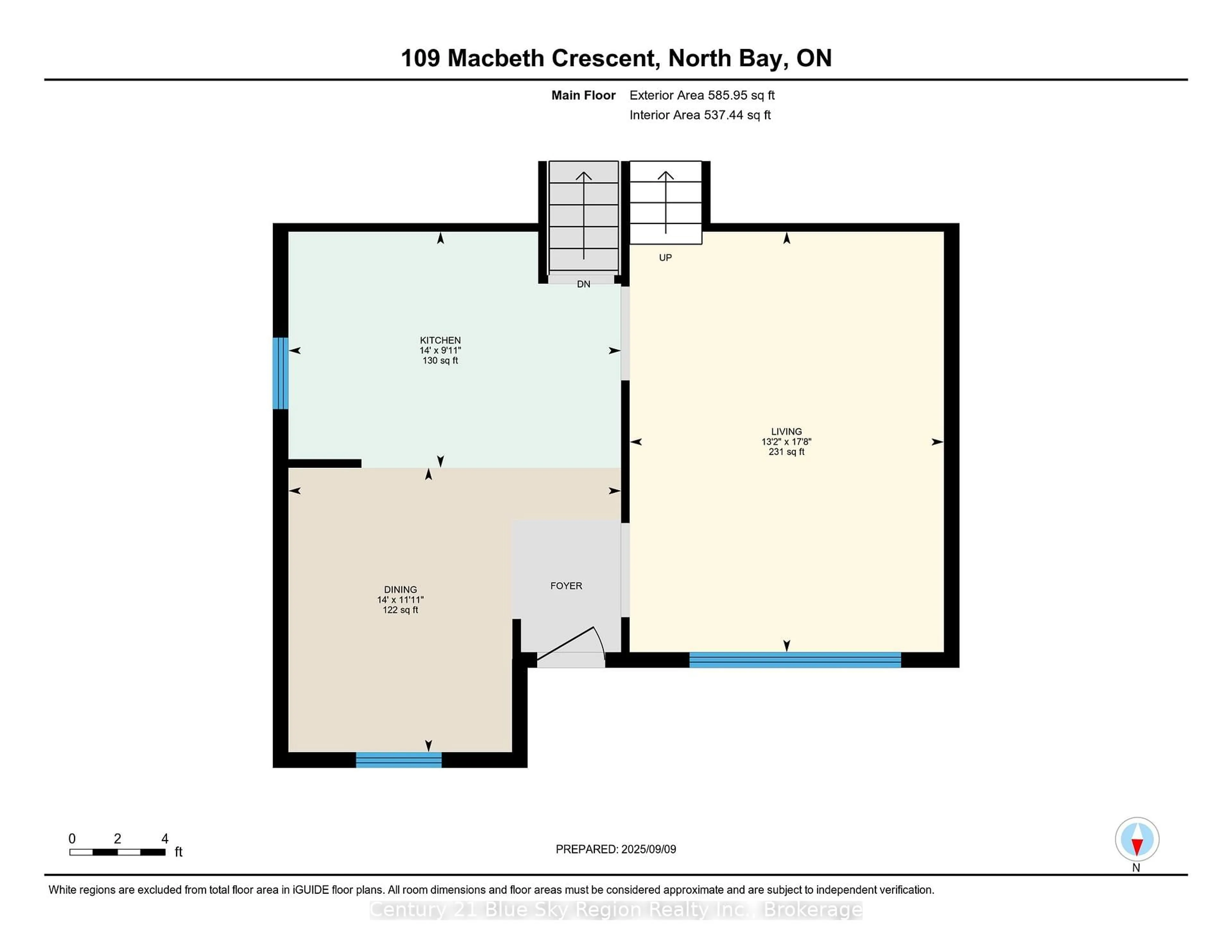 Floor plan for 109 Macbeth Cres, North Bay Ontario P1B 7X7