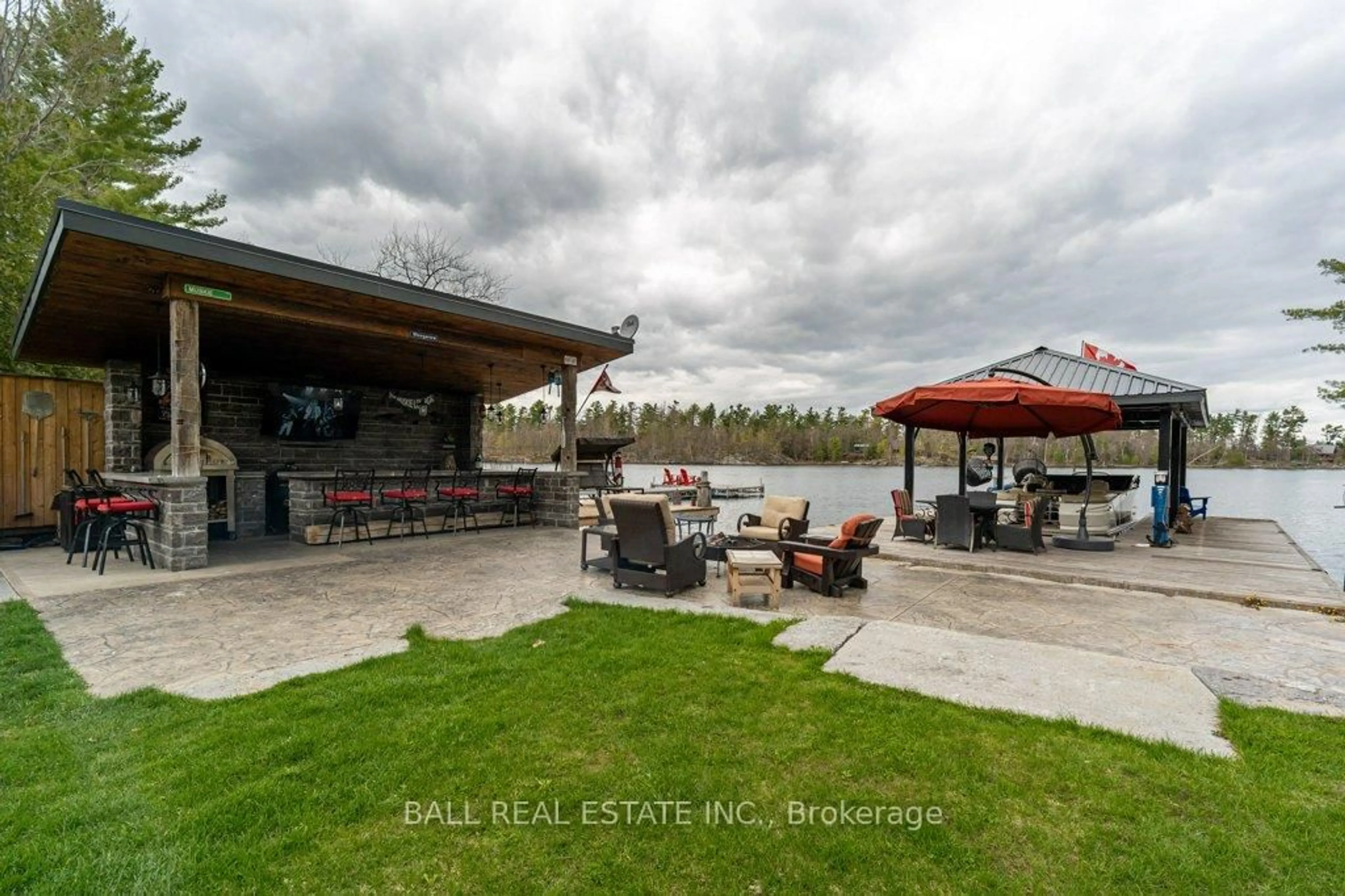 Patio, water/lake/river/ocean view for 1726 South Bay Shore Rd, Douro-Dummer Ontario K0L 2H0
