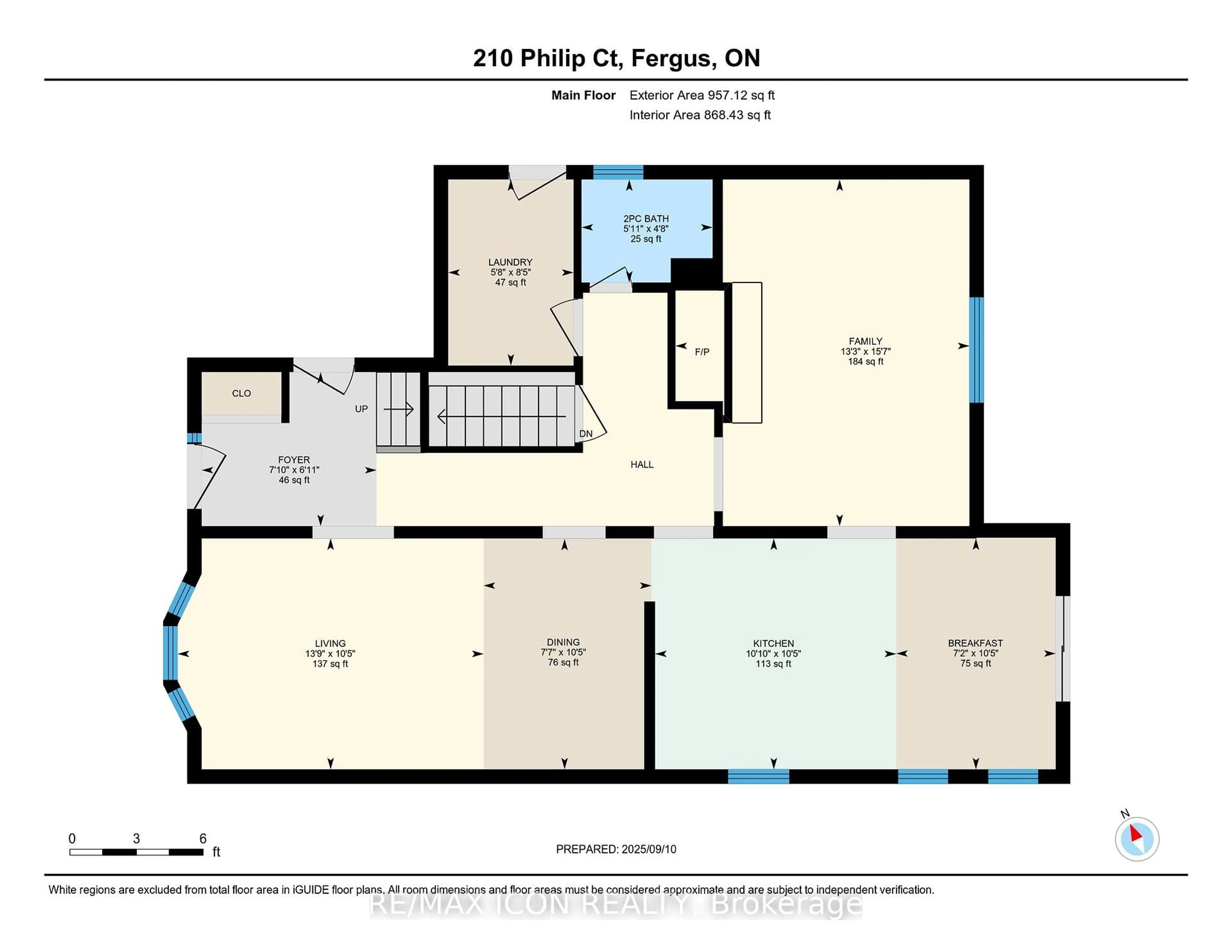 Floor plan for 210 Philip Crt, Centre Wellington Ontario N1M 3M9