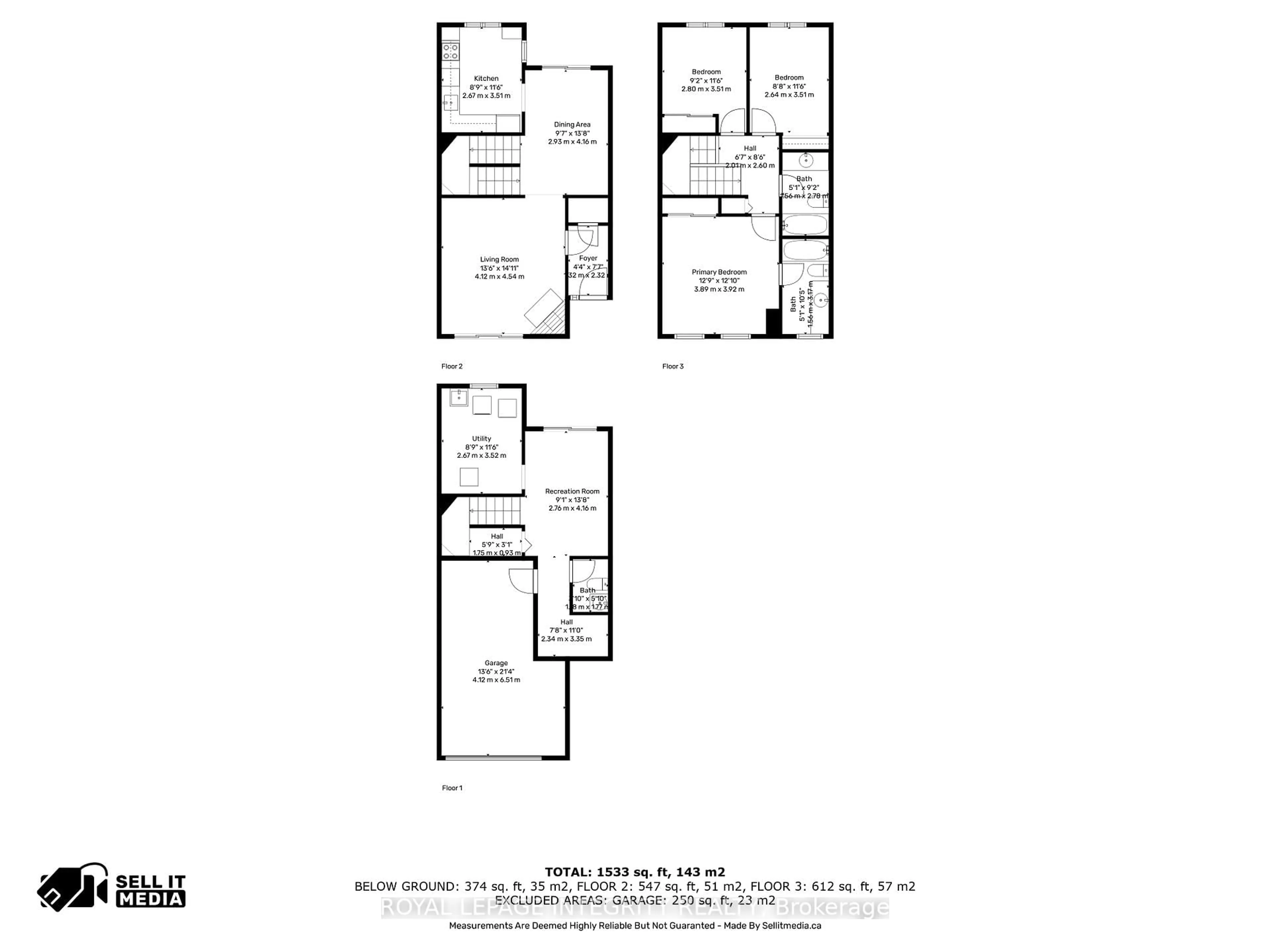 Floor plan for 1471 Bryson Lane, Ottawa Ontario K1T 2T7