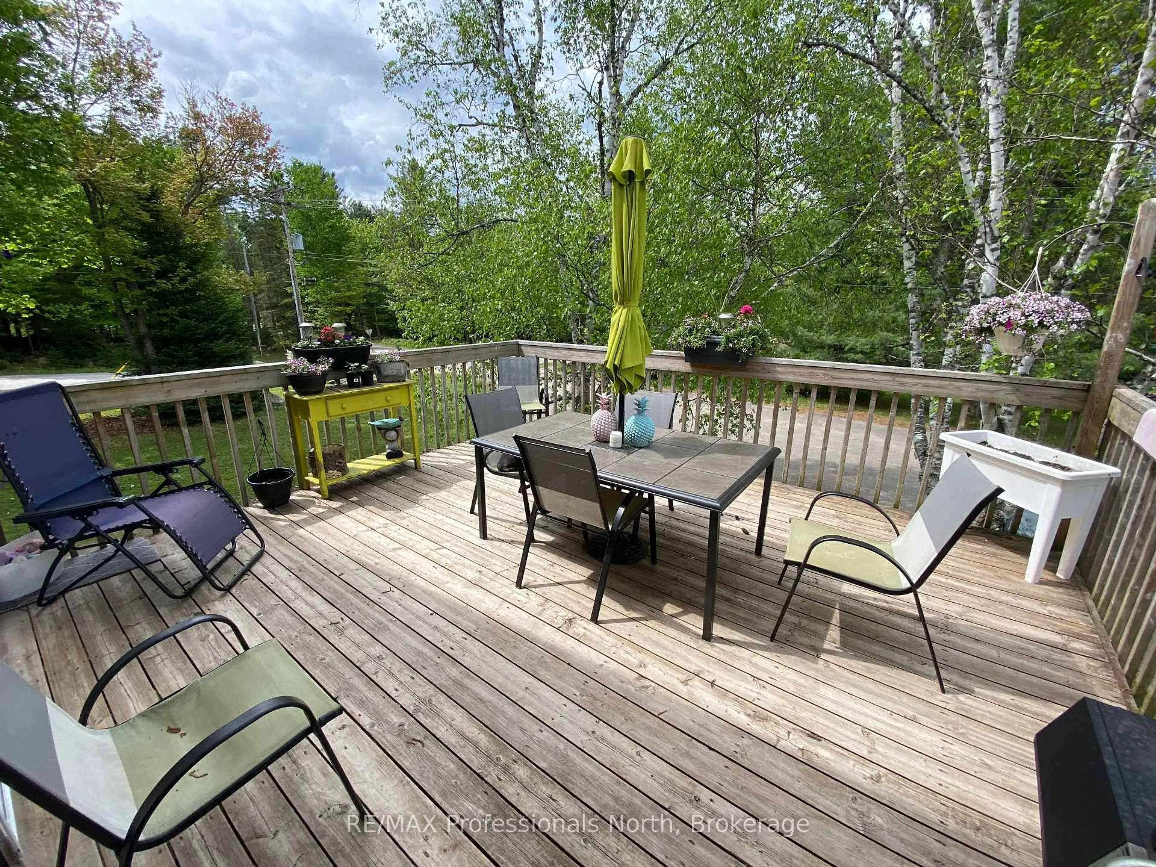 Patio, forest/trees view for 204 MINERAL SPRINGS Rd, Huntsville Ontario P1H 2N5