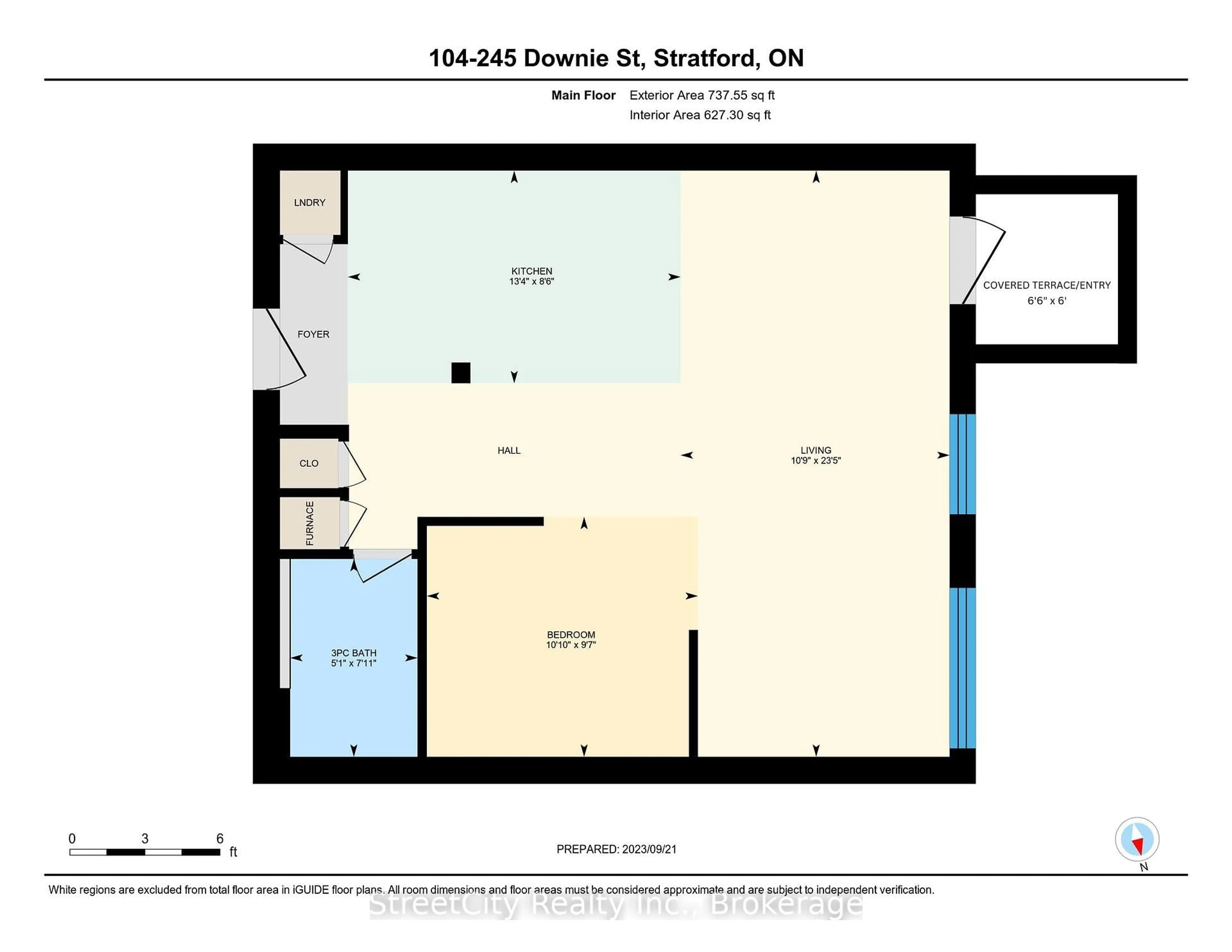 Floor plan for 245 Downie St #104, Stratford Ontario N5A 1X5