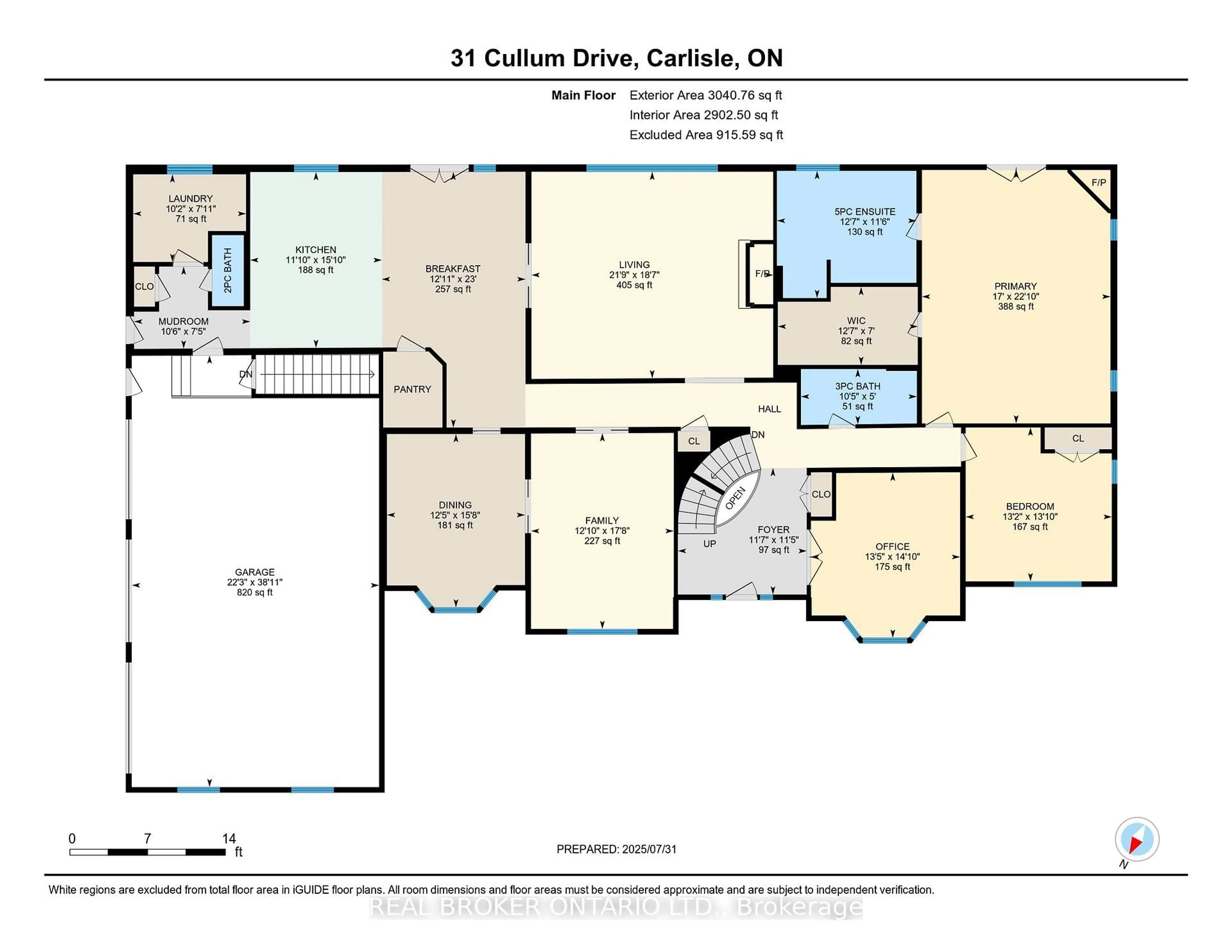 Floor plan for 31 Cullum Dr, Hamilton Ontario L0R 1H2