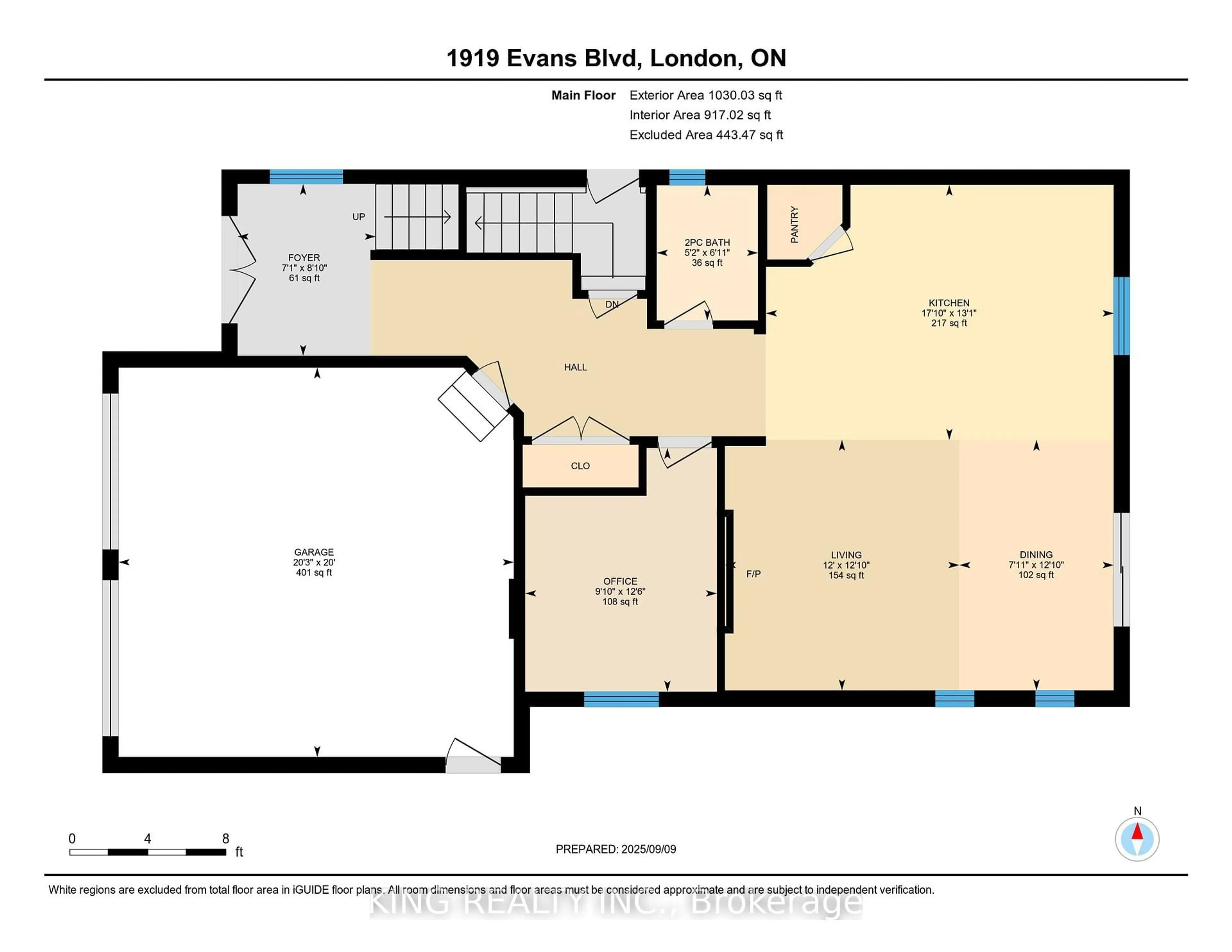 Floor plan for 1919 EVANS Blvd, London South Ontario N6G 0M8