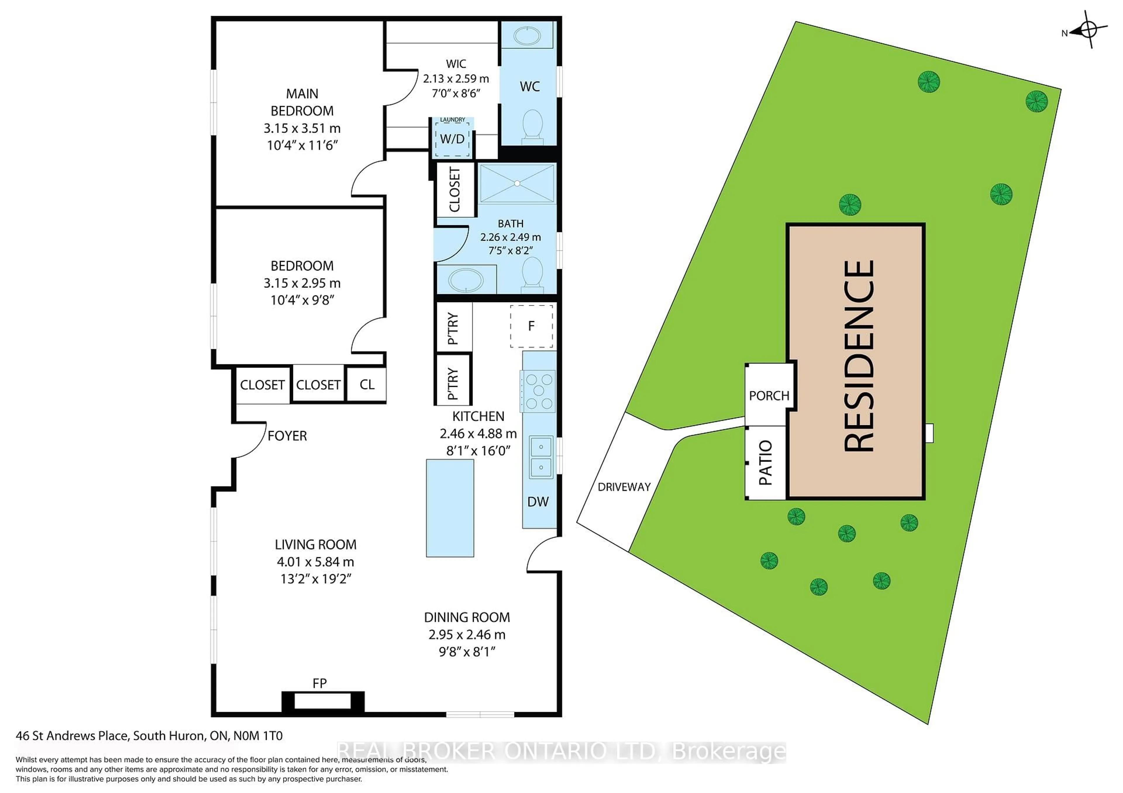 Floor plan for 46 St Andrews Pl, South Huron Ontario N0M 1T0