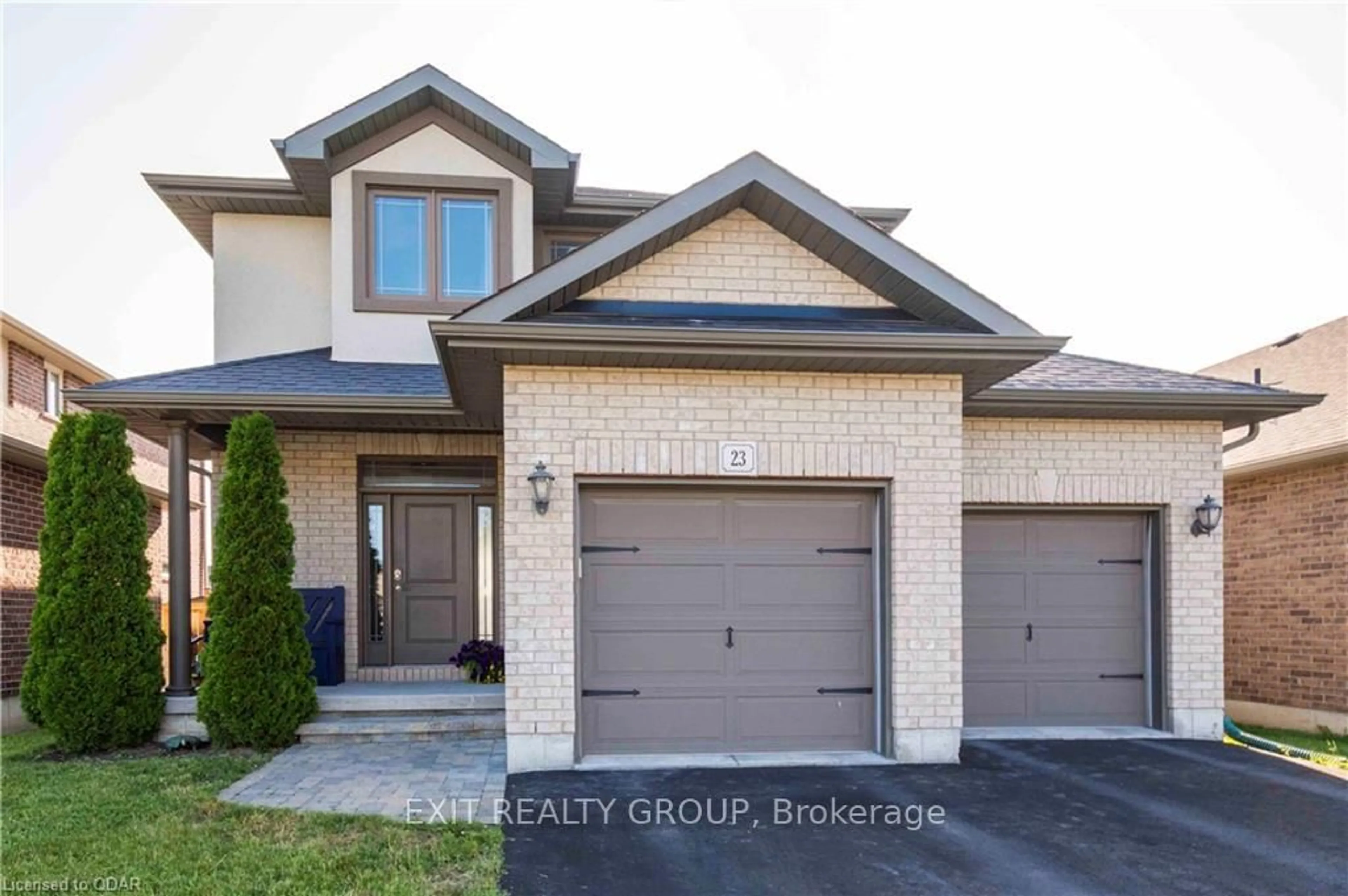 Home with brick exterior material, street for 23 Scenic Dr, Belleville Ontario K8N 4Z5