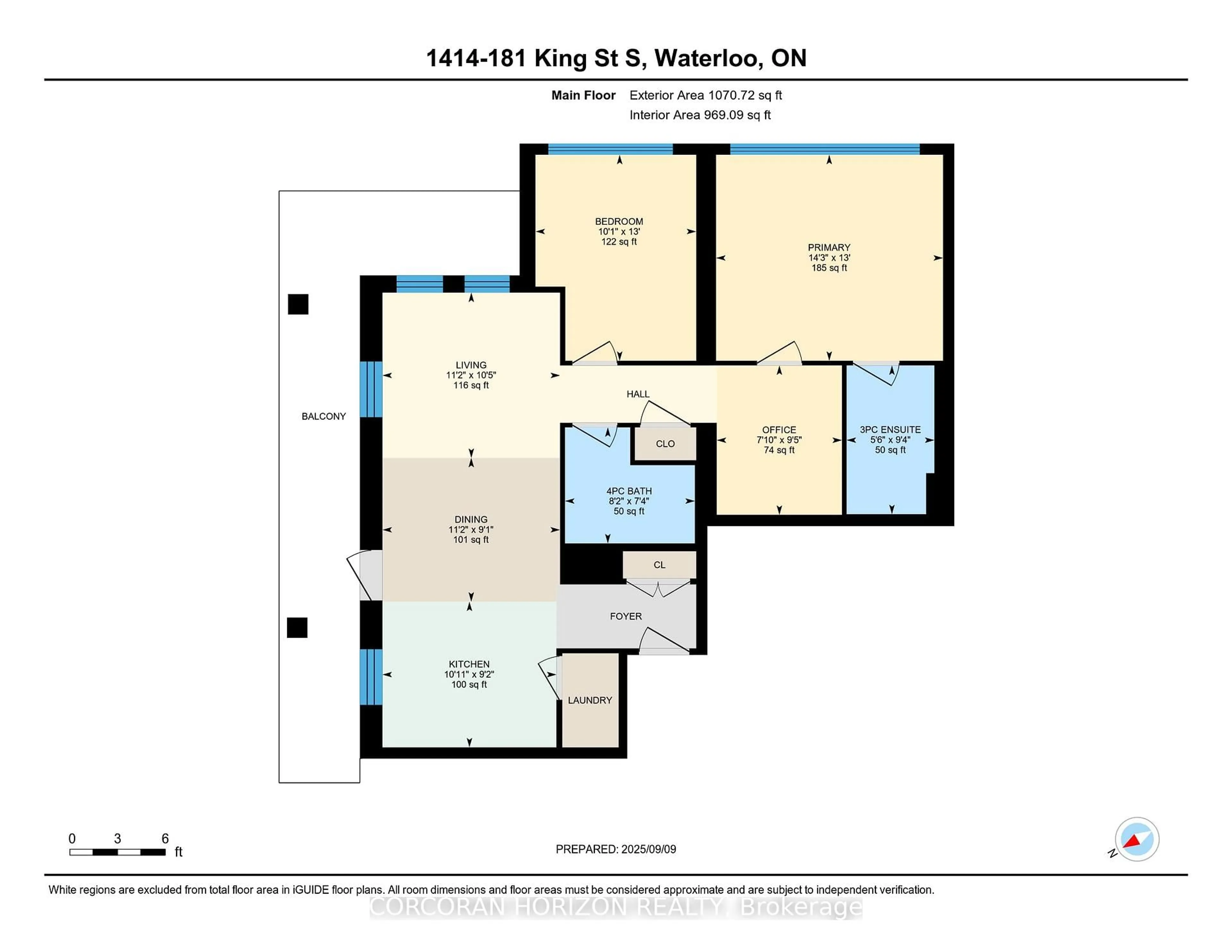 Floor plan for 181 King St #1414, Waterloo Ontario N2J 0E7