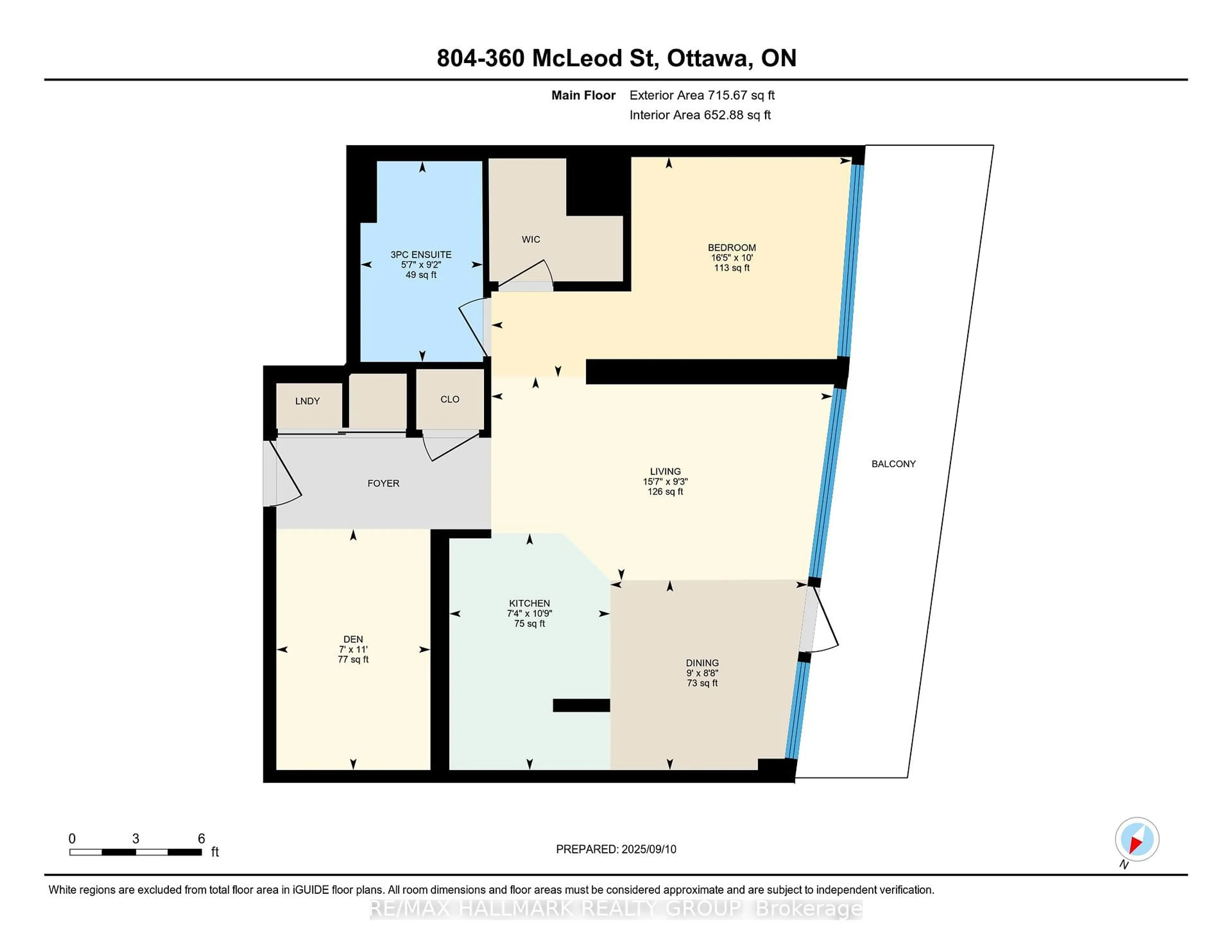 Floor plan for 360 Mcleod St #Penthouse 804, Ottawa Ontario K2P 1A9