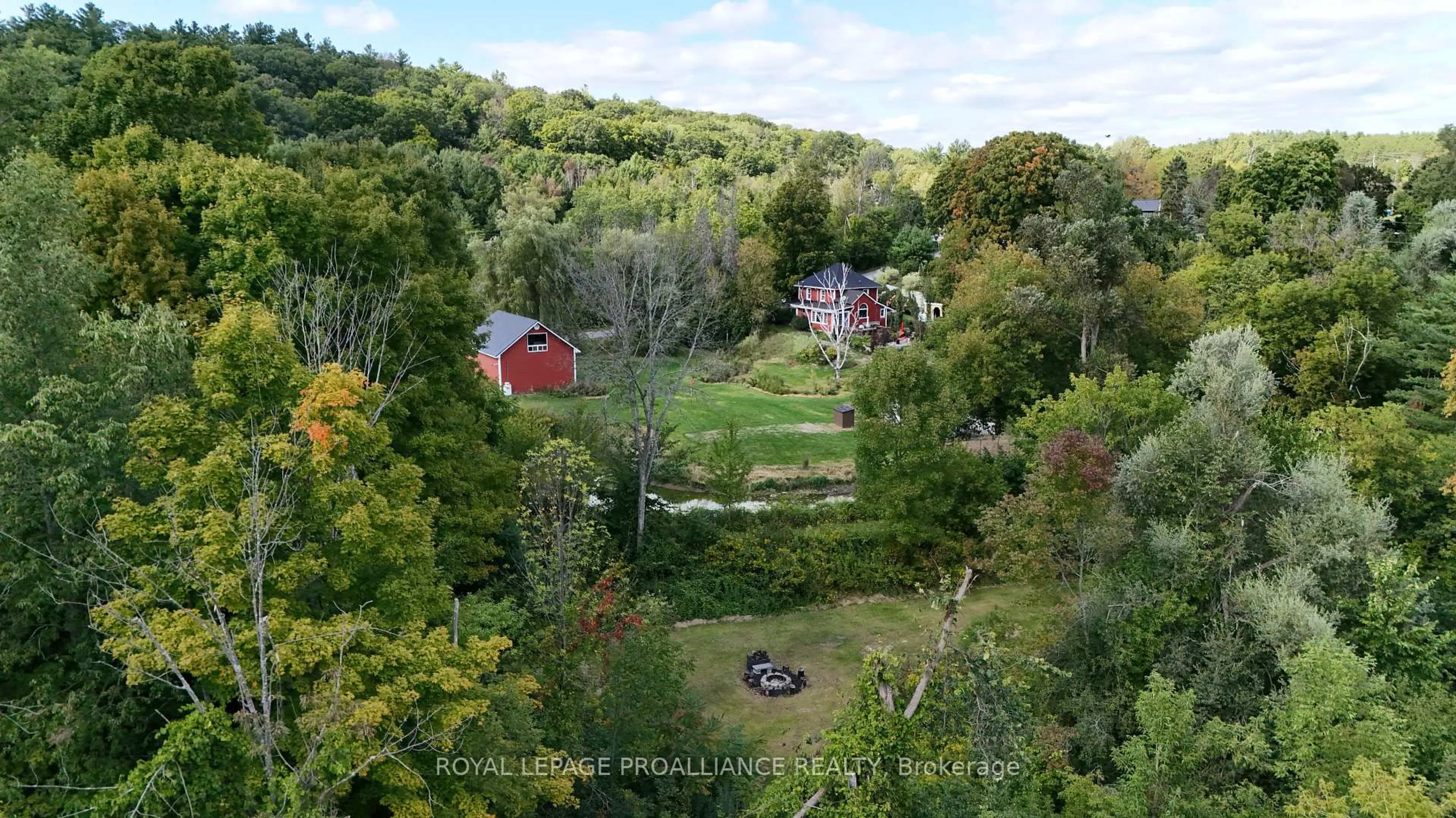 A pic from outside/outdoor area/front of a property/back of a property/a pic from drone, forest/trees view for 314 Halloway Rd, Stirling Ontario K0K 3E0