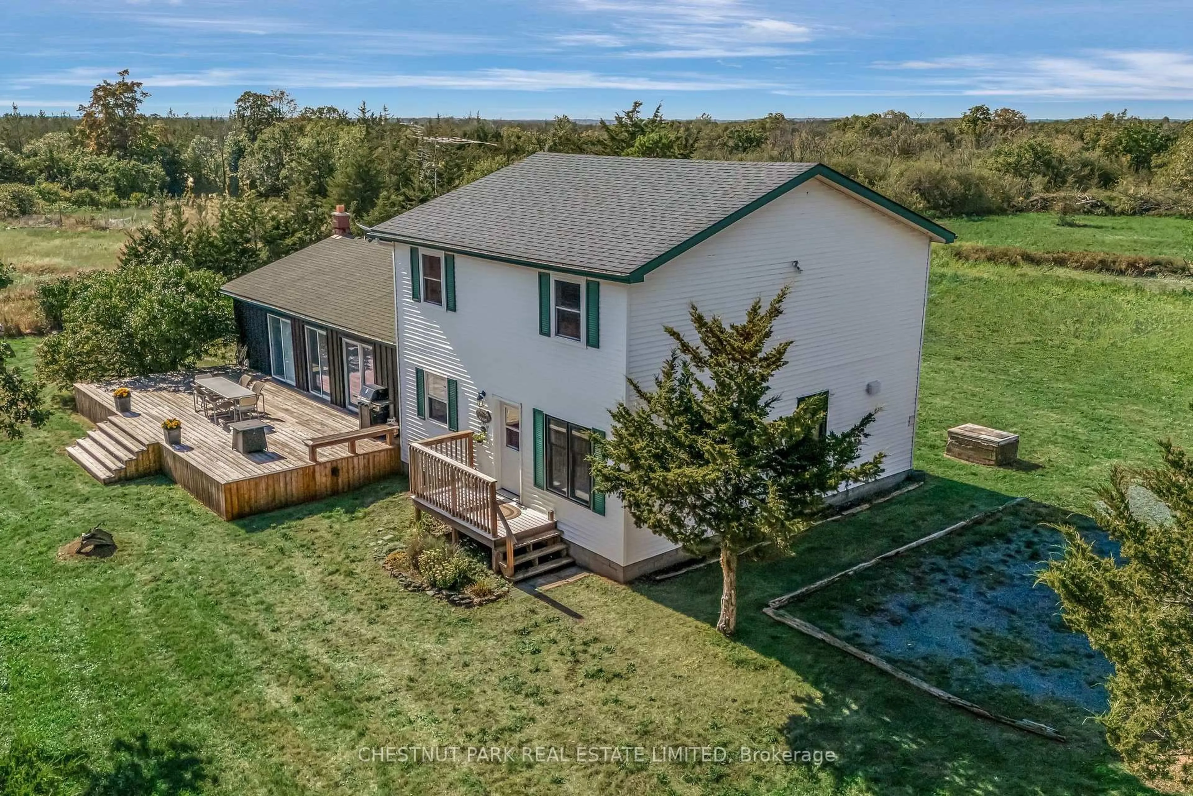 A pic from outside/outdoor area/front of a property/back of a property/a pic from drone, water/lake/river/ocean view for 1253 Babylon Rd, Prince Edward County Ontario K0K 2T0