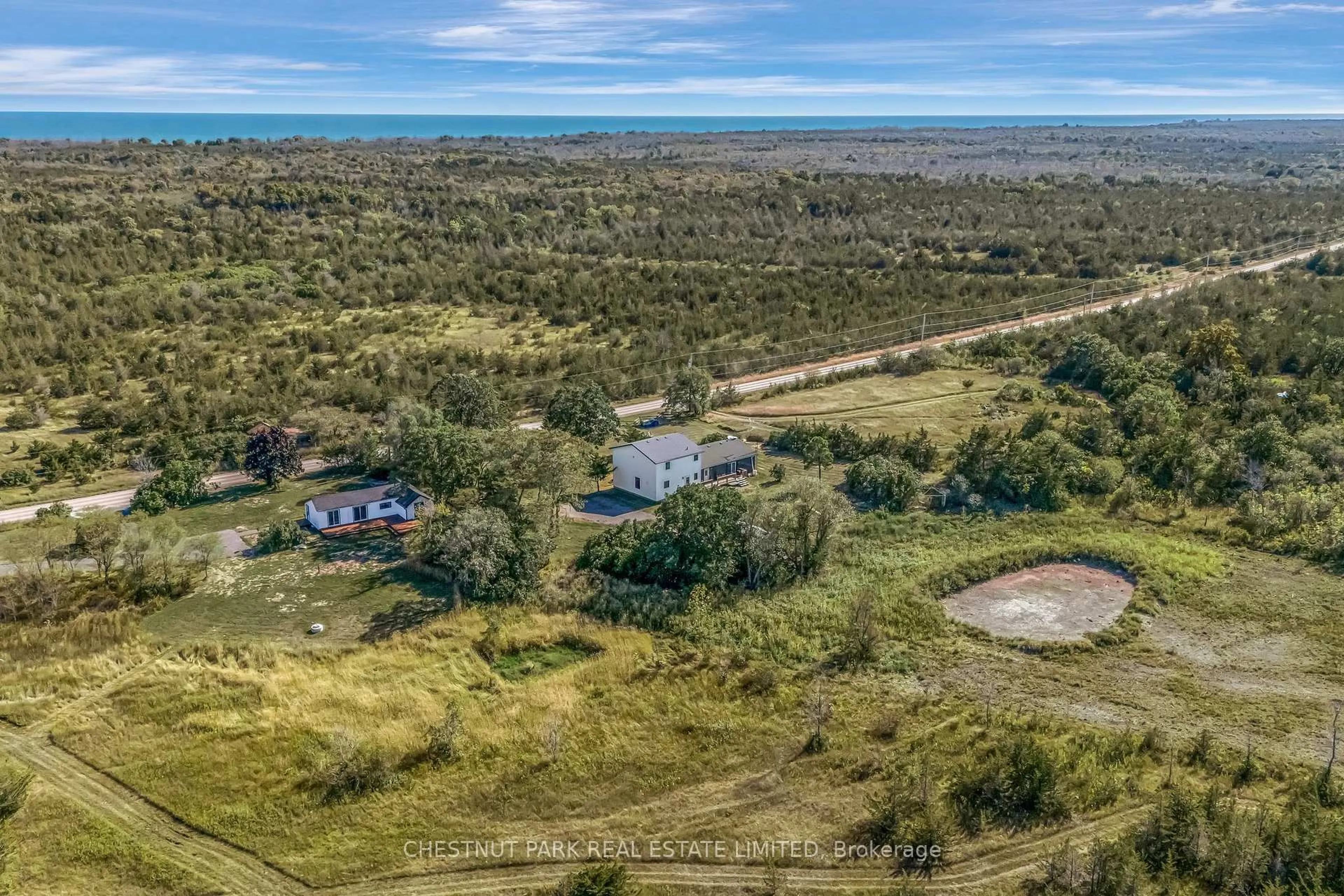 A pic from outside/outdoor area/front of a property/back of a property/a pic from drone, unknown for 1253 Babylon Rd, Prince Edward County Ontario K0K 2T0