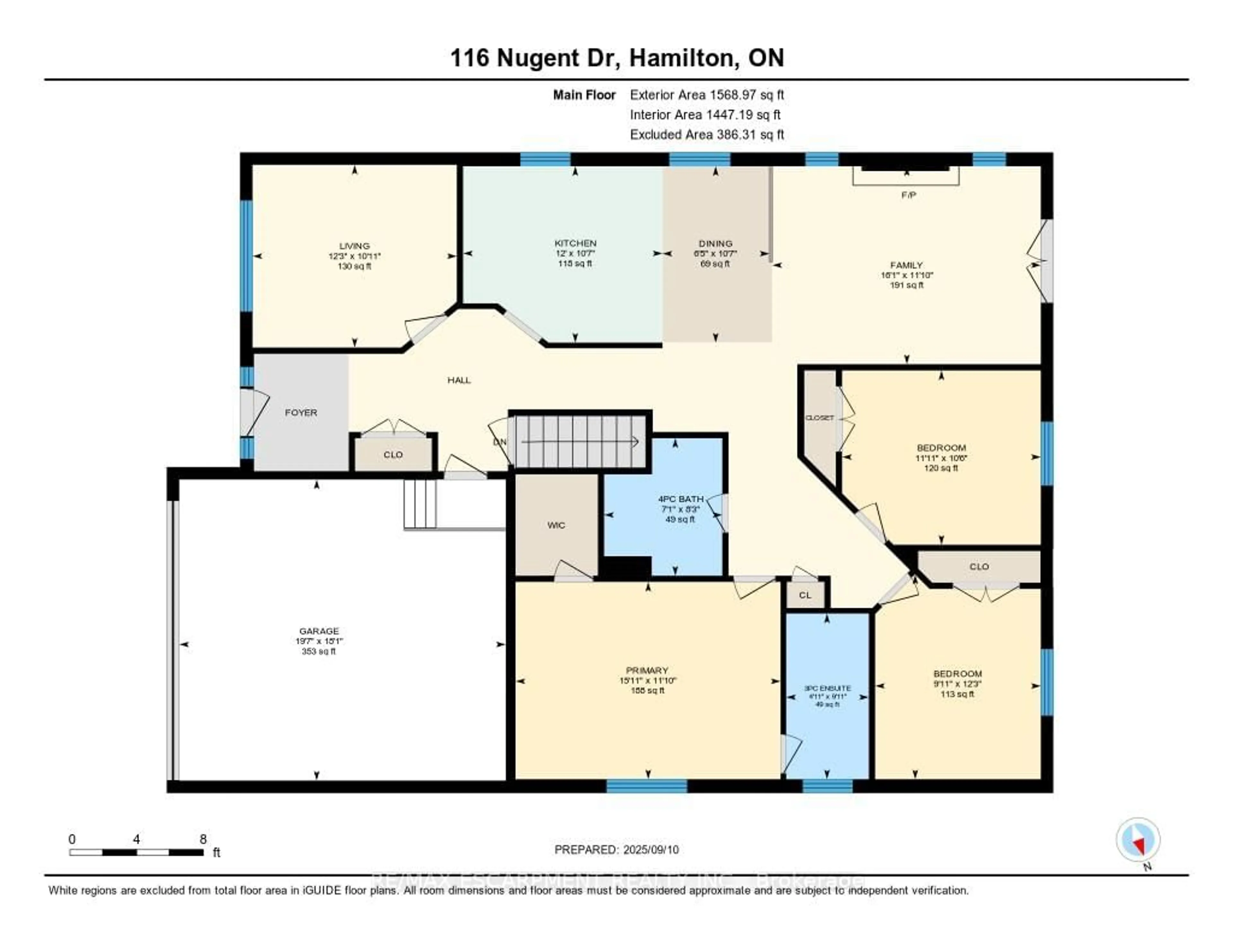 Floor plan for 116 Nugent Dr, Hamilton Ontario L8H 2M8