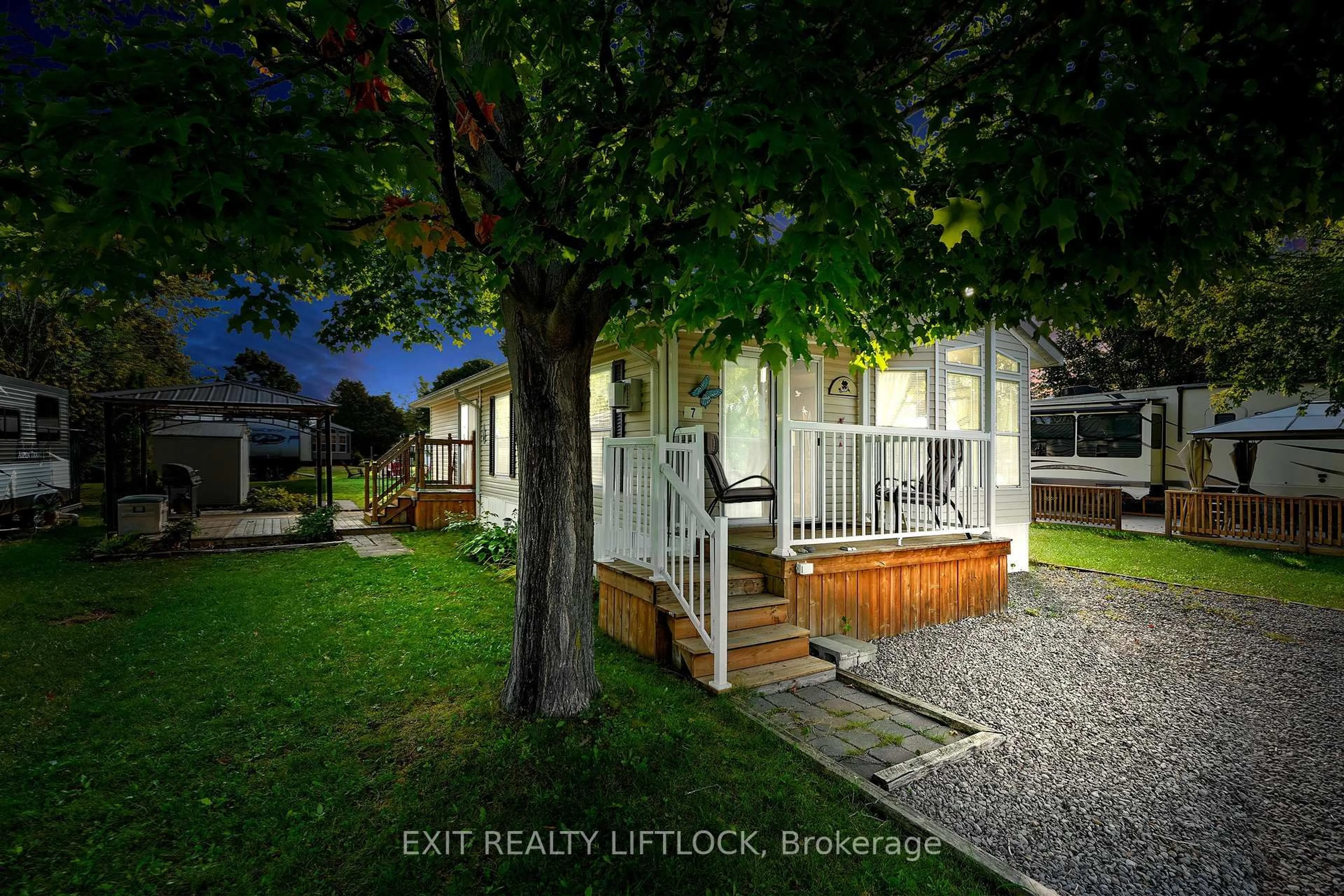 A pic from outside/outdoor area/front of a property/back of a property/a pic from drone, street for 7 Sunrise Drive-740 Serpent Mounds Dr, Otonabee-South Monaghan Ontario K0L 2G0