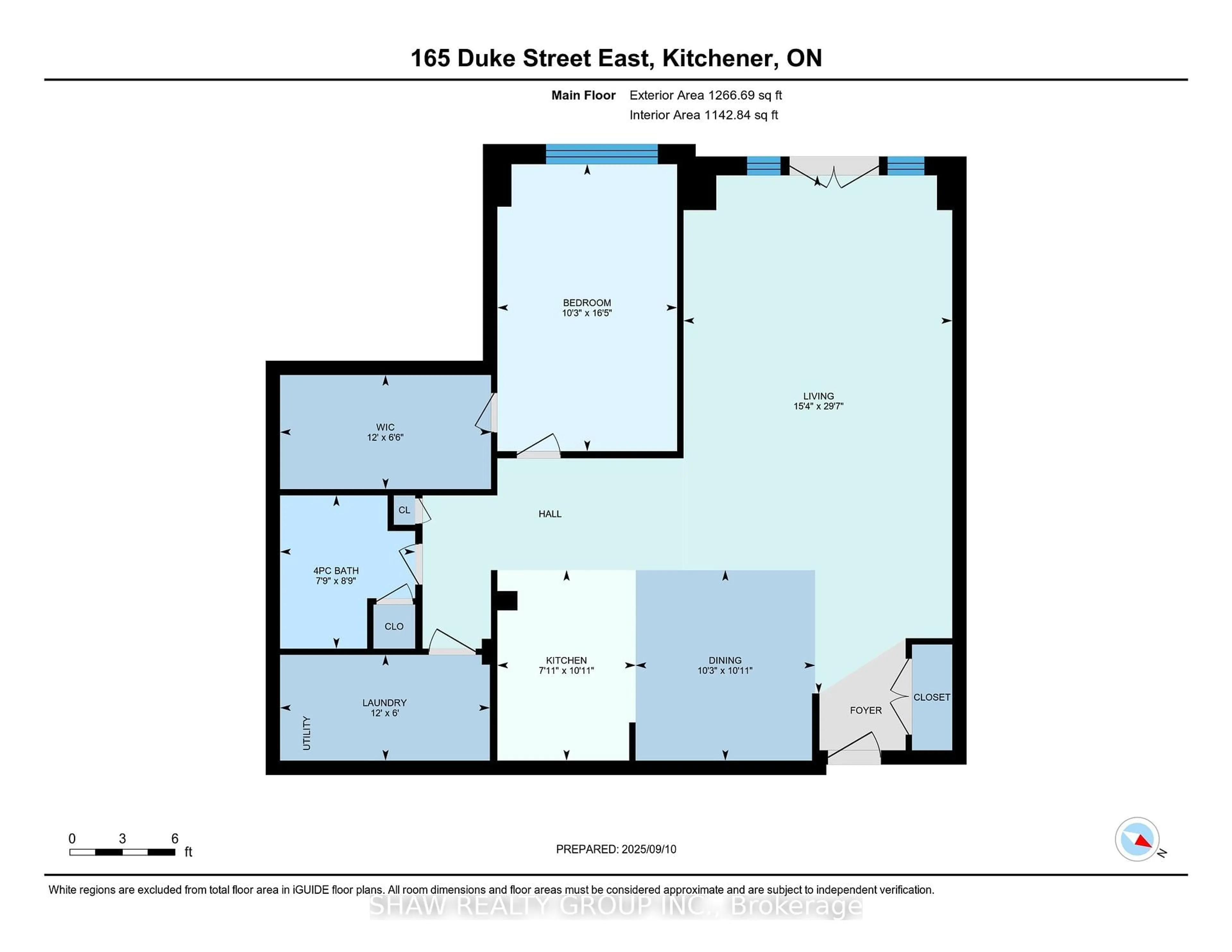 Floor plan for 165 Duke St #110, Kitchener Ontario N2H 6T8