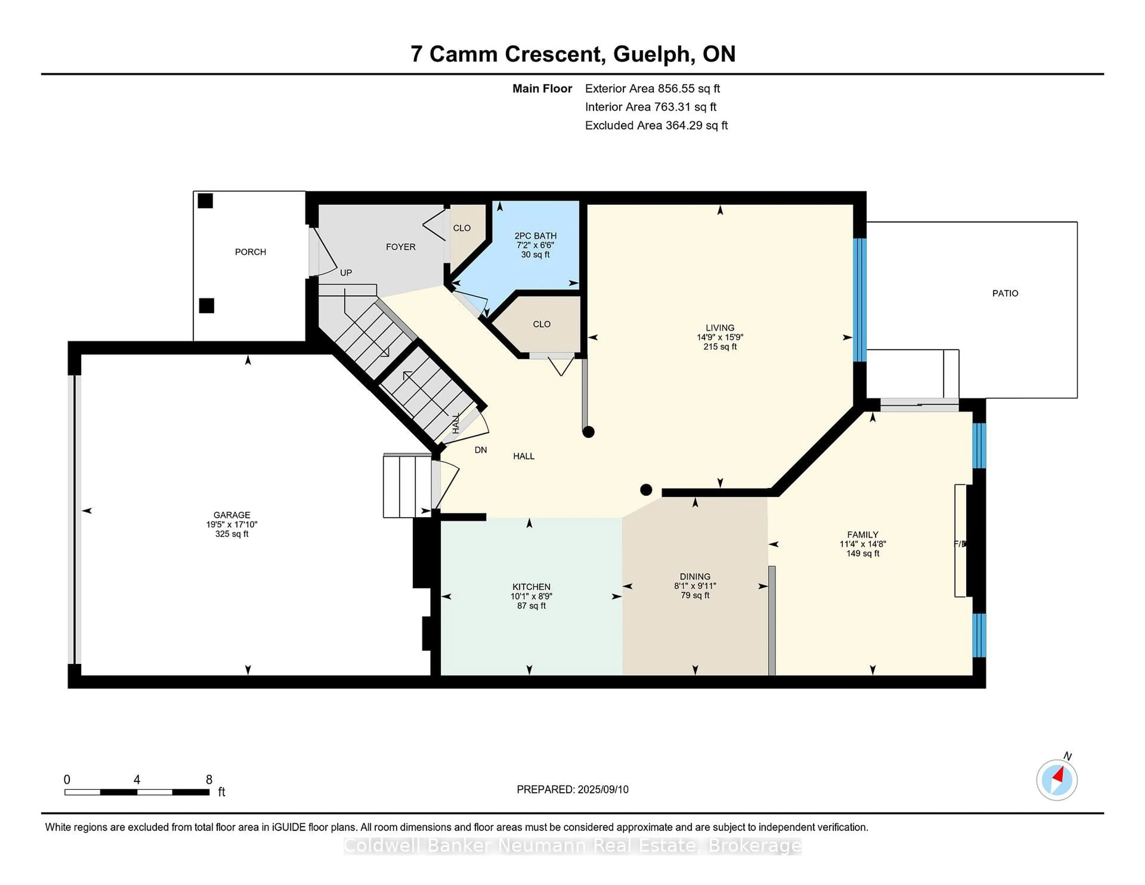 Floor plan for 7 Camm Cres, Guelph Ontario N1L 1J9
